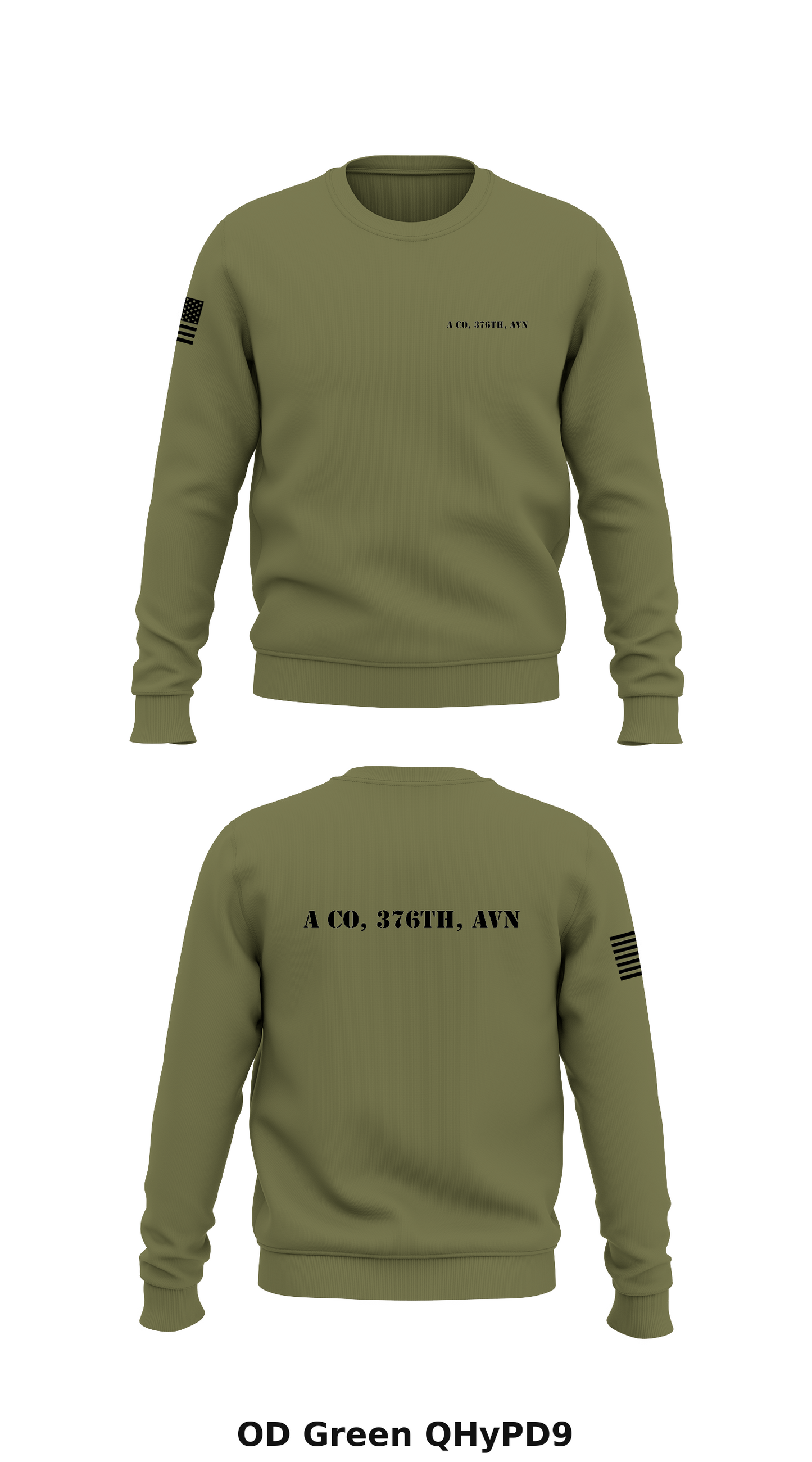 A Co, 376th, AVN Store 1 Core Men's Crewneck Performance Sweatshirt - QHyPD9