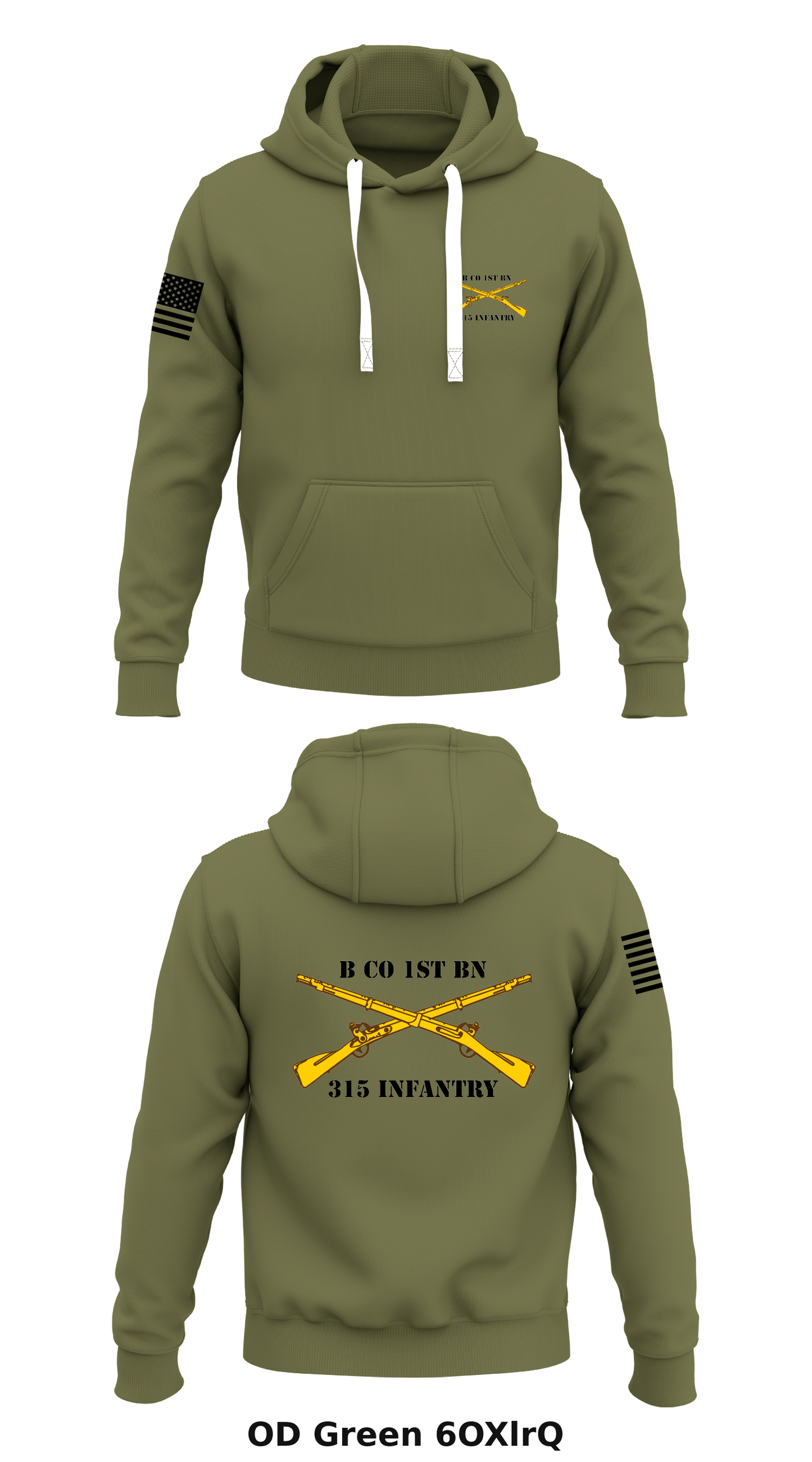 B Co 1st BN 315 Infantry Store 1 Core Men's Hooded Performance Sweatshirt - 6OXlrQ
