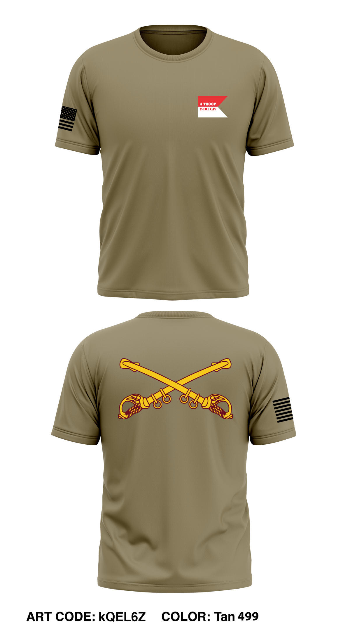 A Troop 2-101 CAV Store 1 Core Men's SS Performance Tee - kQEL6Z