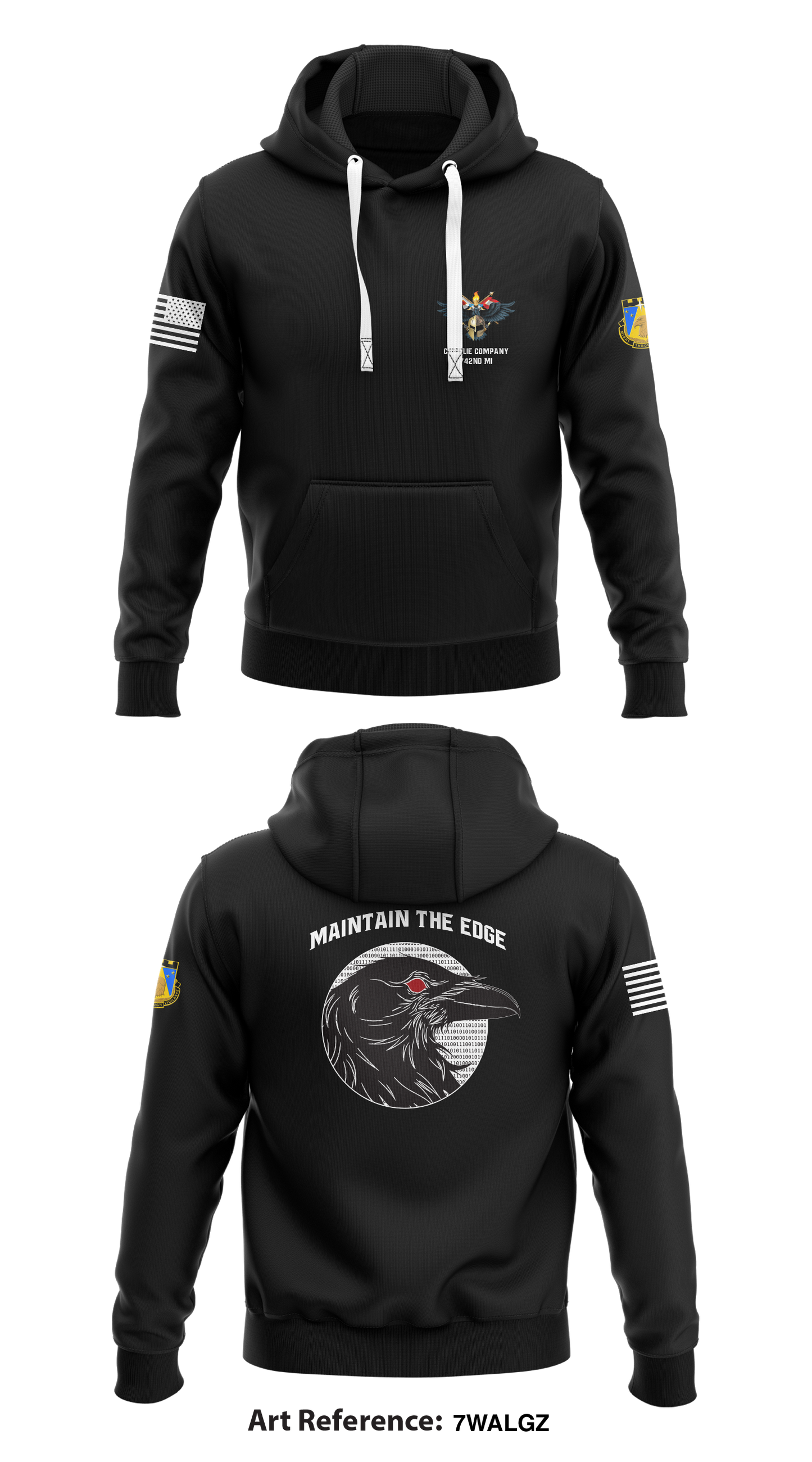 Charlie Company, 742nd MI Store 1 Core Men's Hooded Performance Sweatshirt - 7wALgz