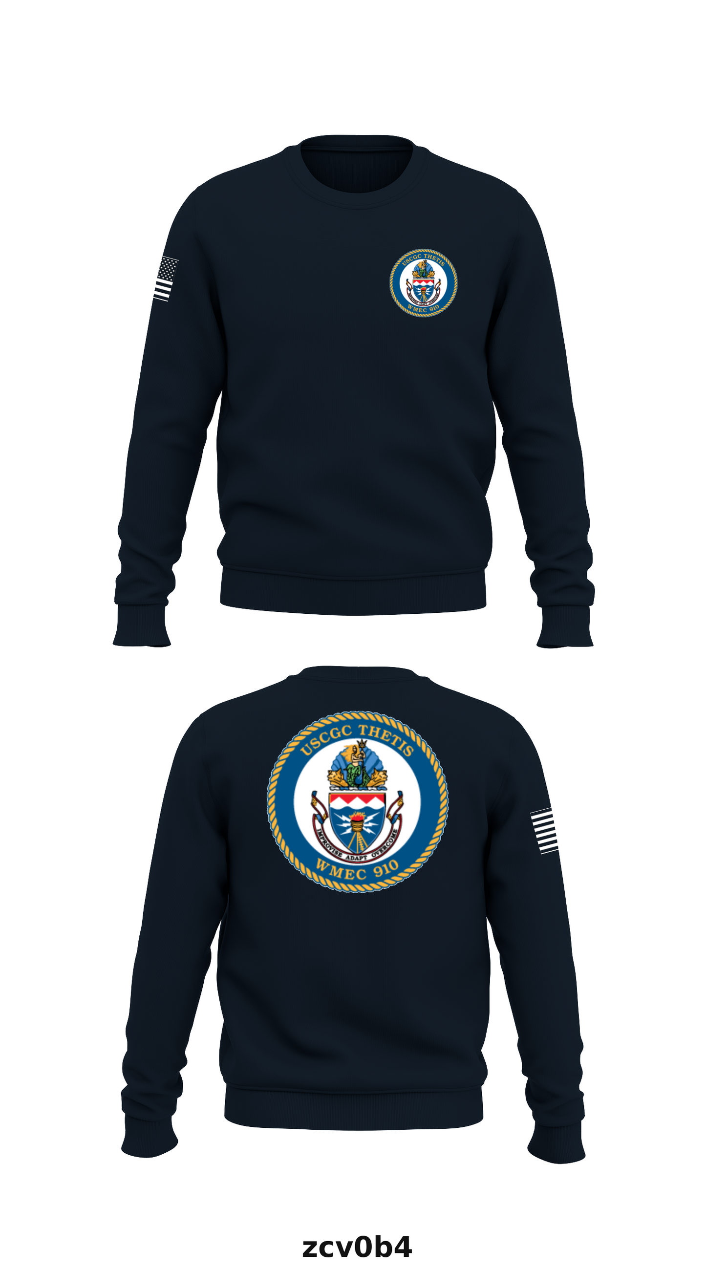 USCGC THETIS Store 1 Core Men's Crewneck Performance Sweatshirt - zcv0b4