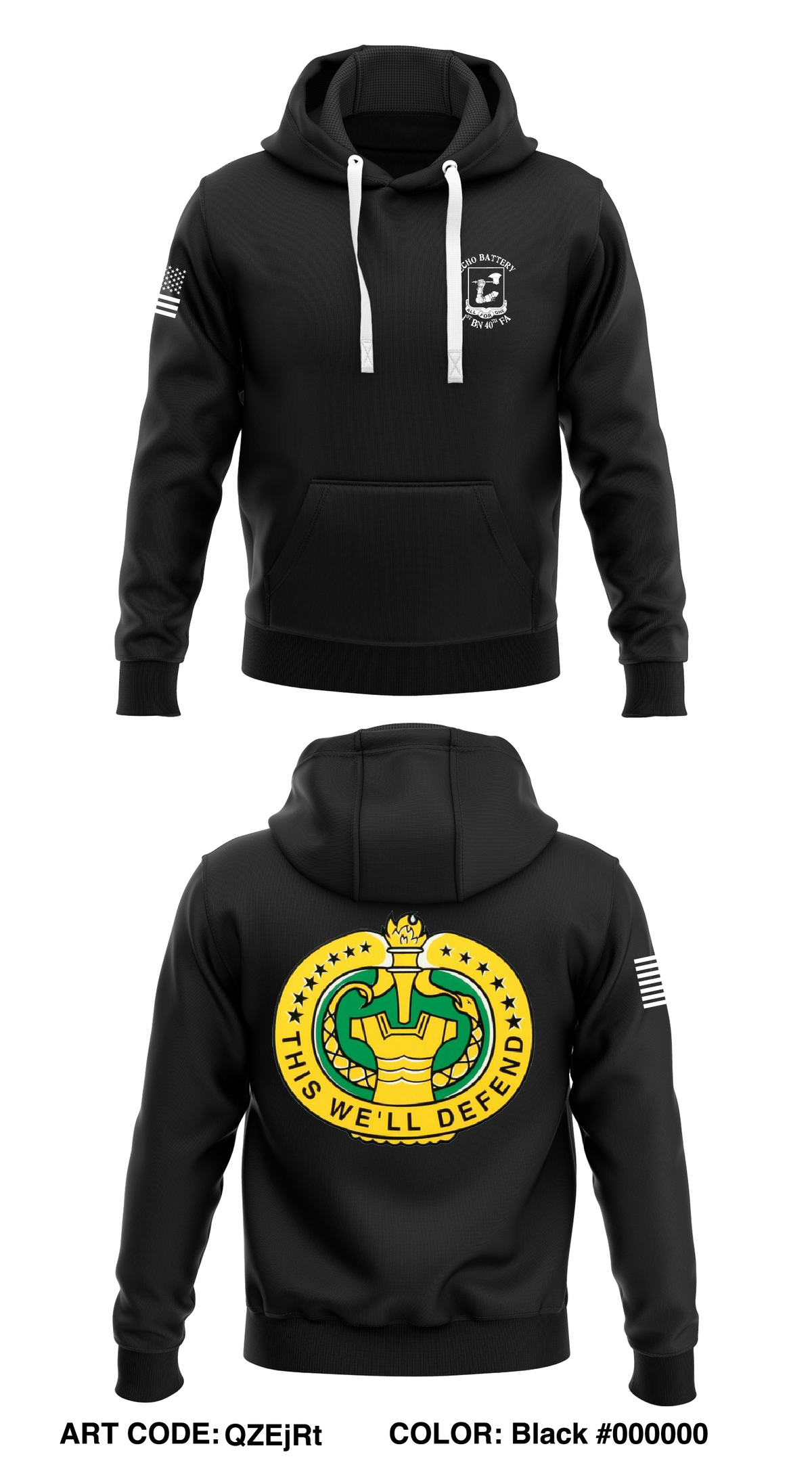 Echo Battery, 1-4th FA BN, 434th FA BDE Store 1 Core Men's Hooded Performance Sweatshirt - QZEjRt