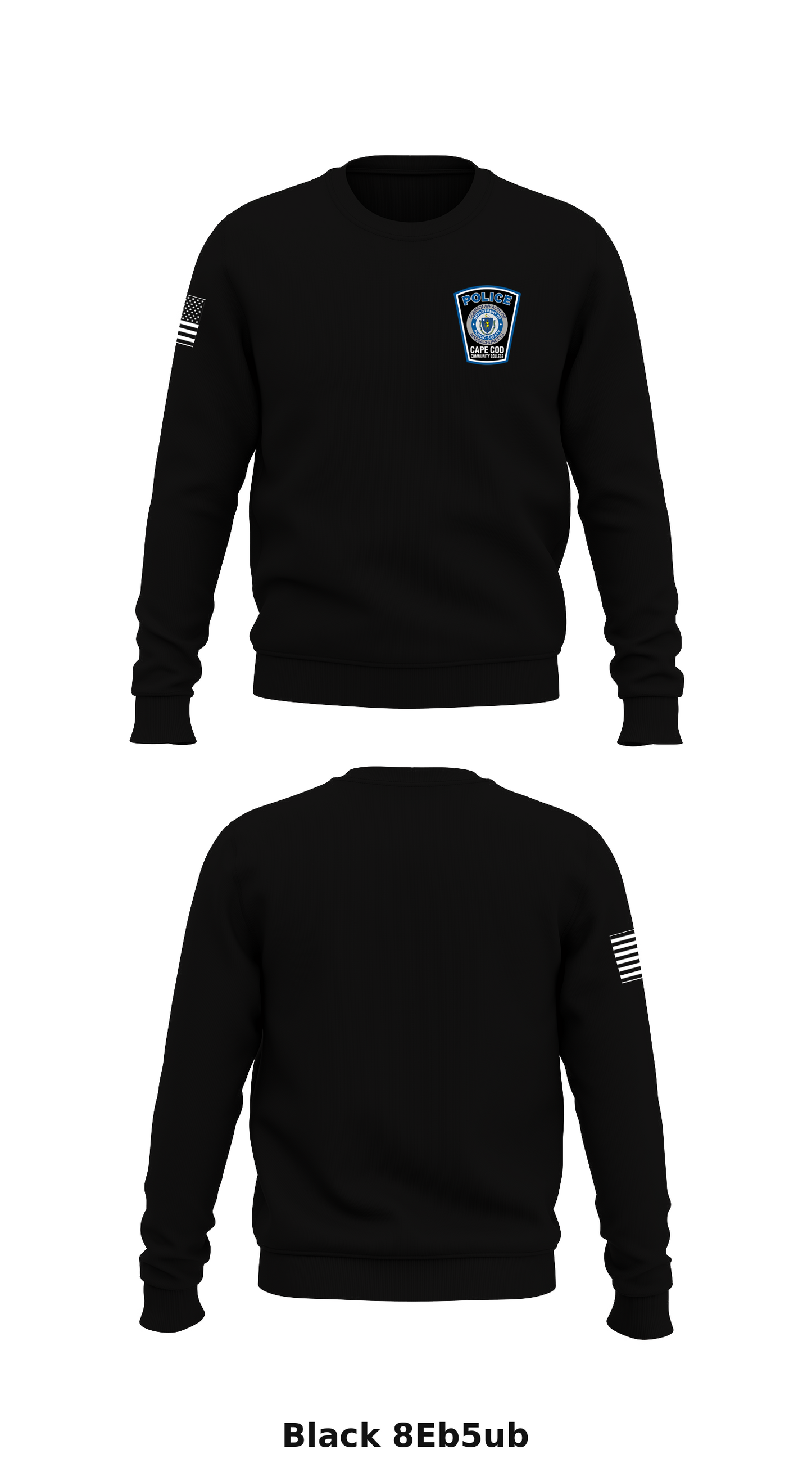 Cape Cod Community College Police Department Store 1 Core Men's Crewneck Performance Sweatshirt - 8Eb5ub