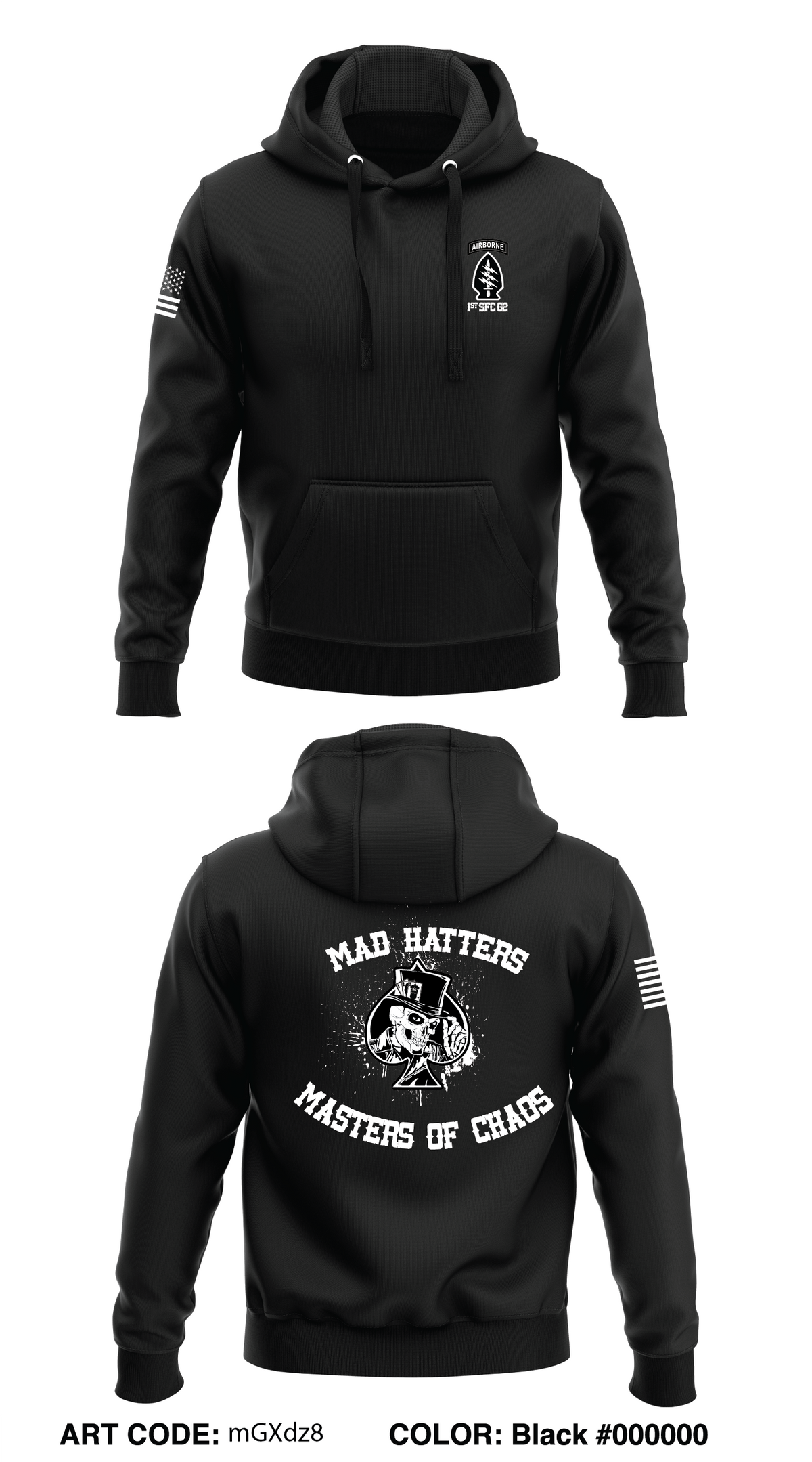 G2 1st Special Forces Command (AIRBORNE) Store 1 Core Men's Hooded Performance Sweatshirt - mGXdz8