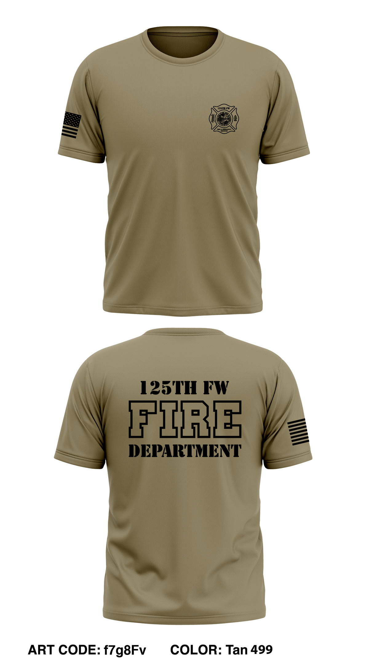 125th Fire & Emergency Services Store 1 Core Men's SS Performance Tee - f7g8Fv