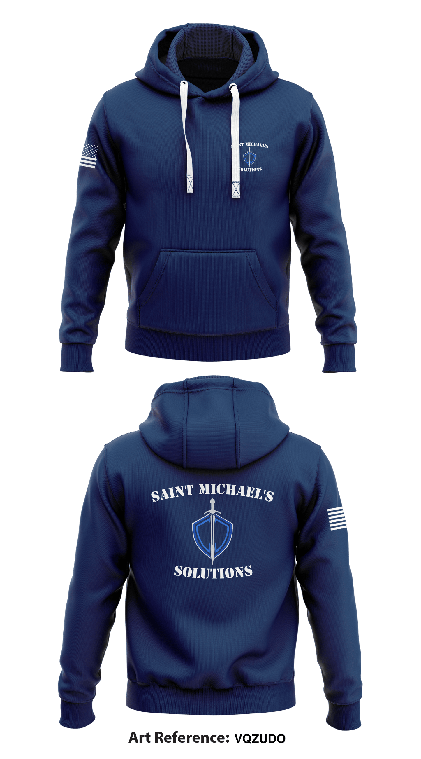 Saint Michael's Solutions Store 1 Core Men's Hooded Performance Sweatshirt - vQZUDo