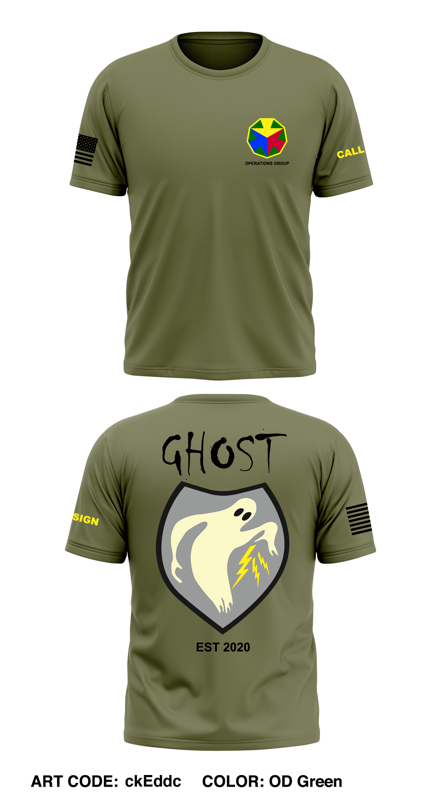 Ghost Team, Operations Group, NTC Store 1 Core Men's SS Performance Tee - ckEddc