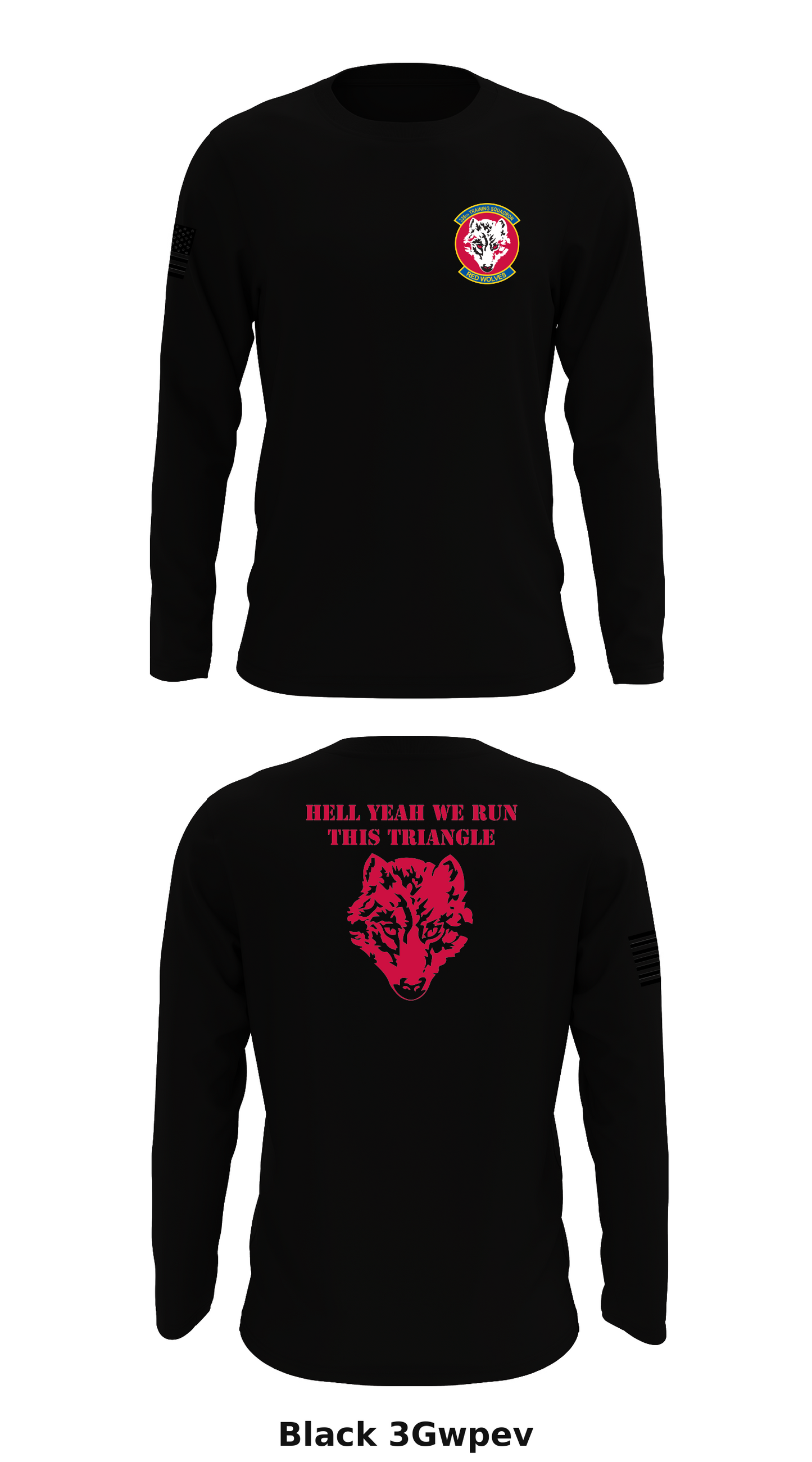 336th red wolves Store 1 Core Men's LS Performance Tee - 3Gwpev