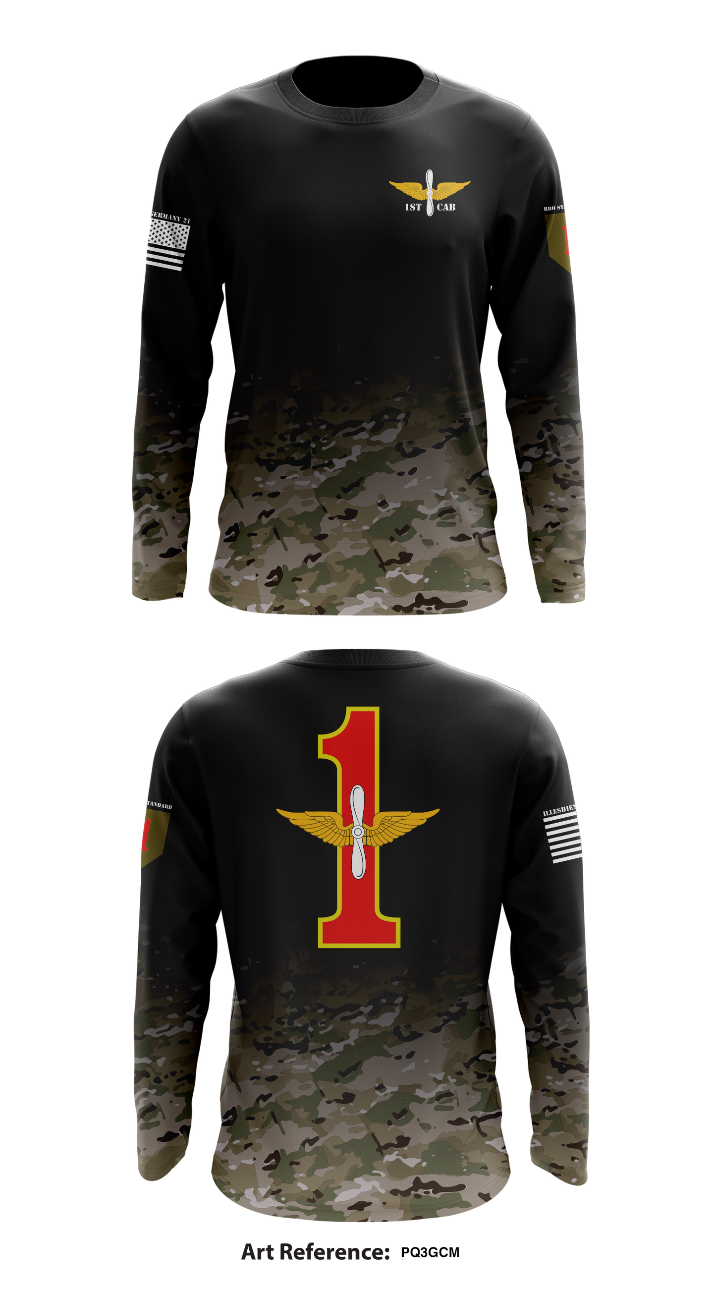 1st CAB Store 1 Core Men's LS Performance Tee - JLT2y6