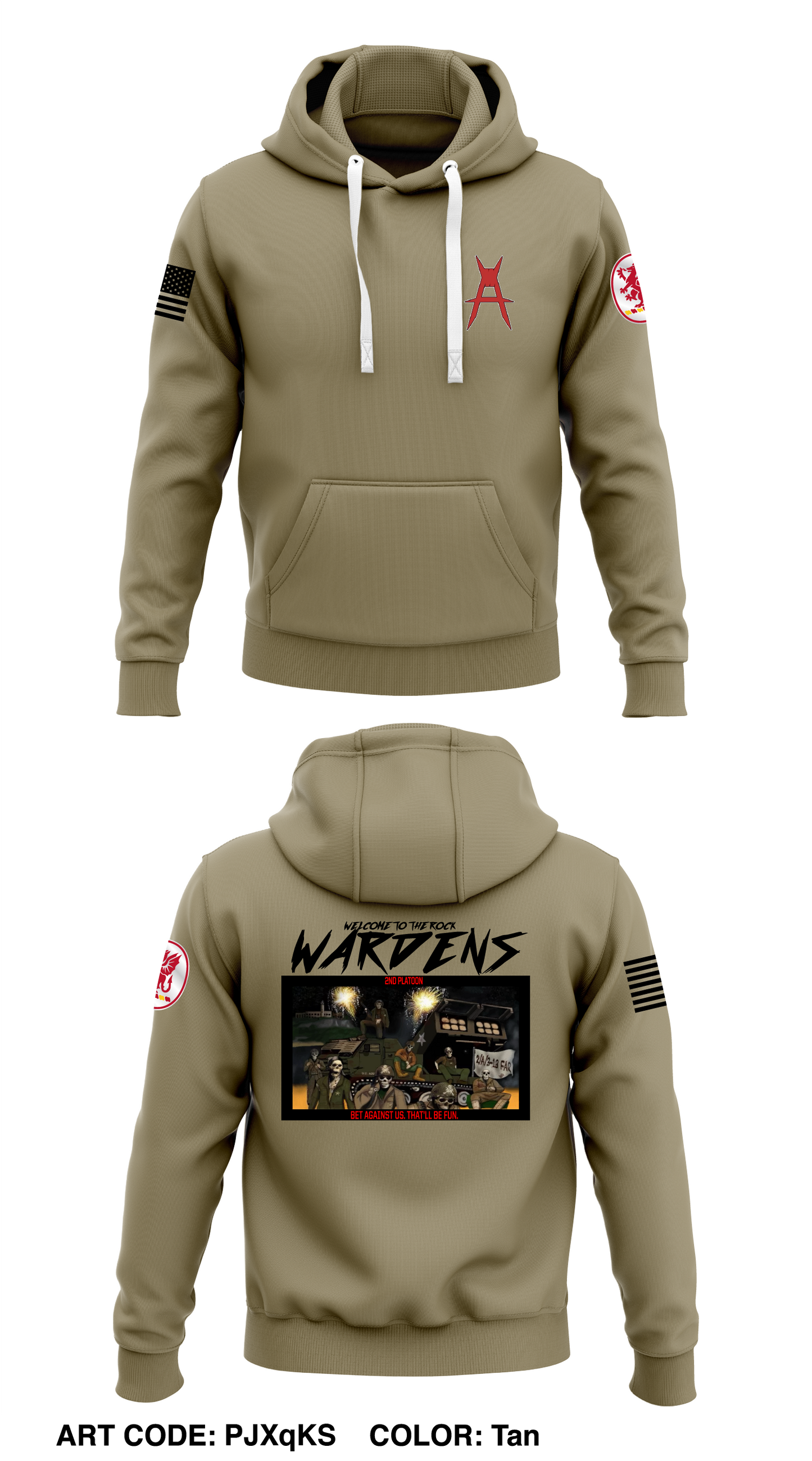 A Btry, 3-13th FAR, 75th FAB Store 1 Core Men's Hooded Performance Sweatshirt - PJXqKS