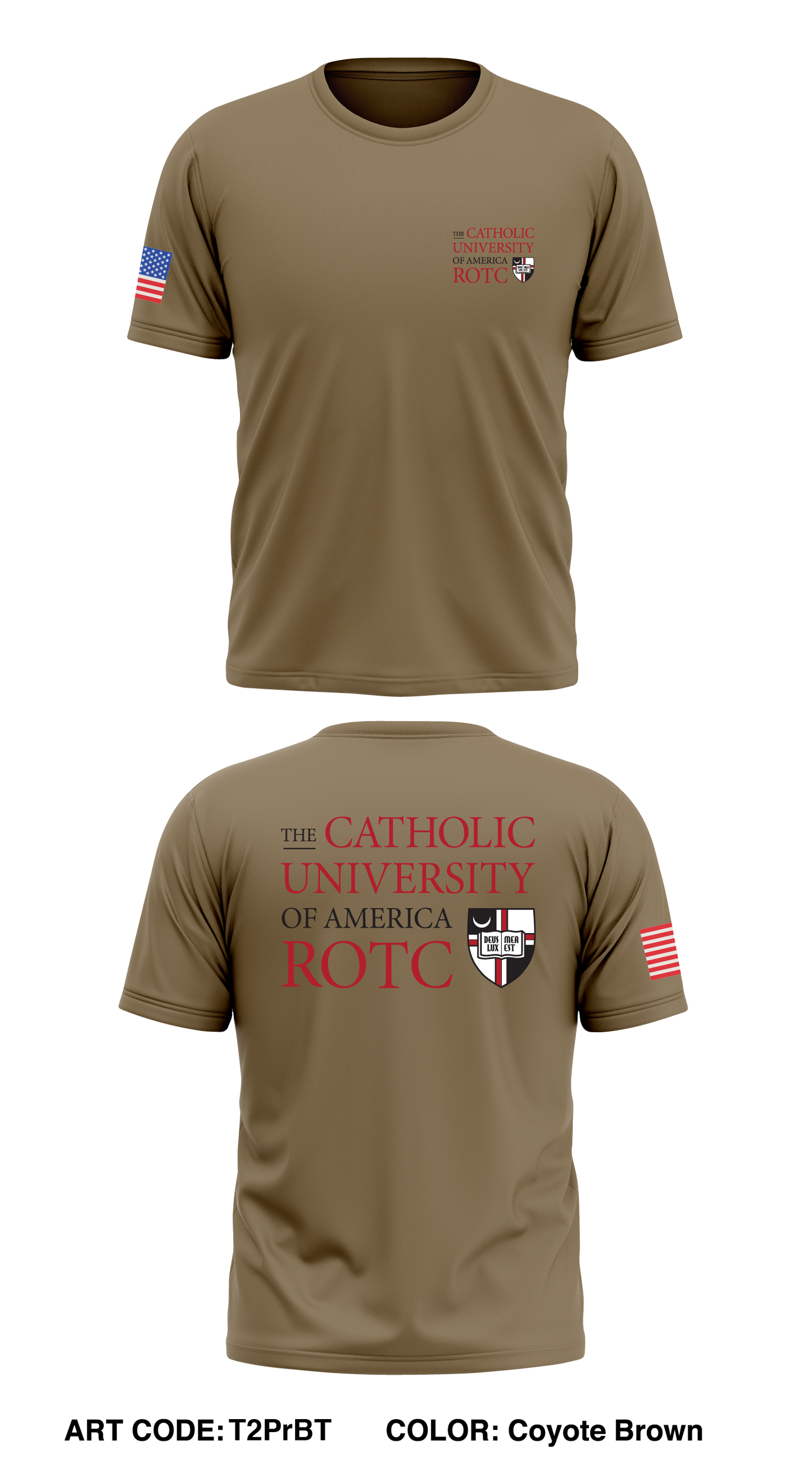 Catholic University ROTC (Army, Navy and Air Force) Store 1 Core Men's SS Performance Tee - T2PrBT