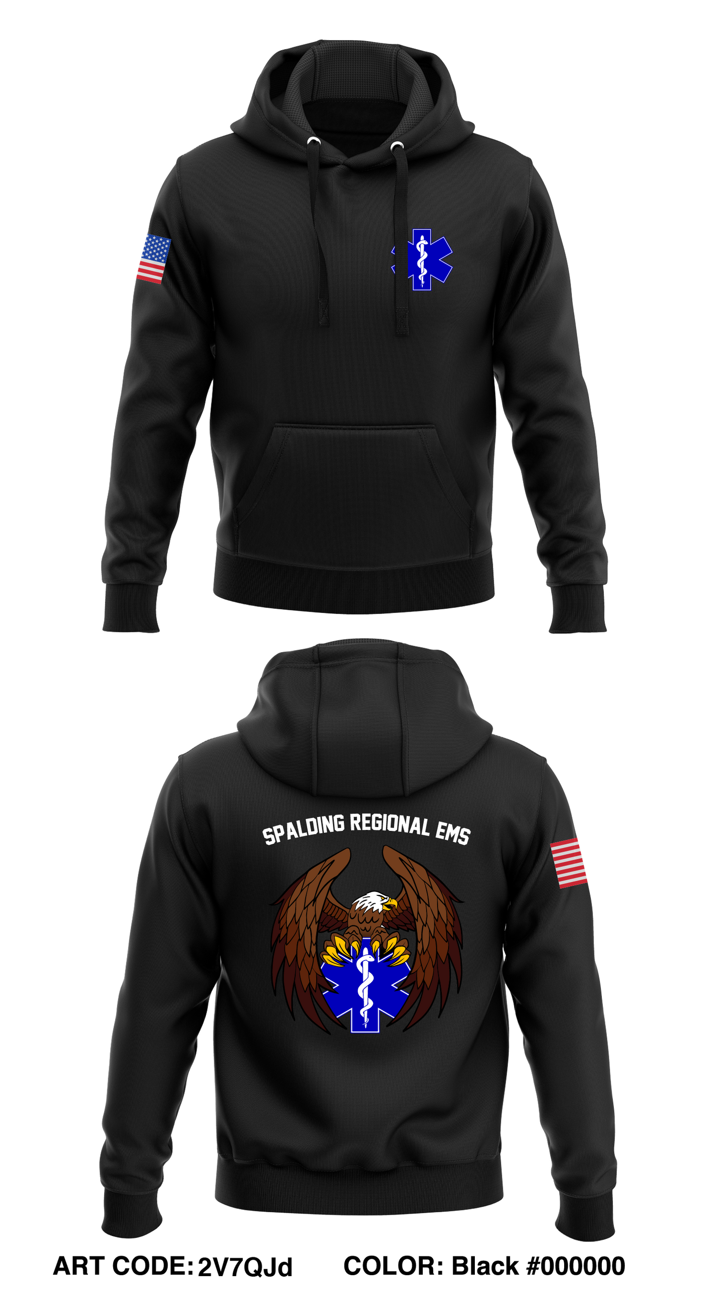 Spalding Regional EMS Store 1 Core Men's Hooded Performance Sweatshirt - 2V7QJd