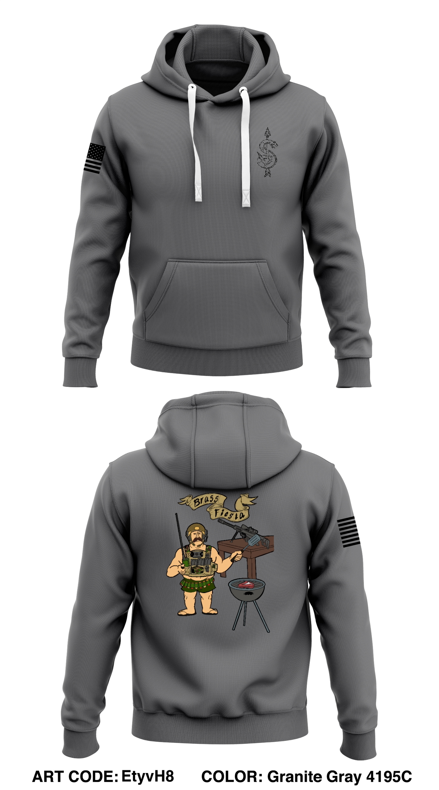 HHC 1/121 in/ 48th bgde Store 1 Core Men's Hooded Performance Sweatshirt - EtyvH8