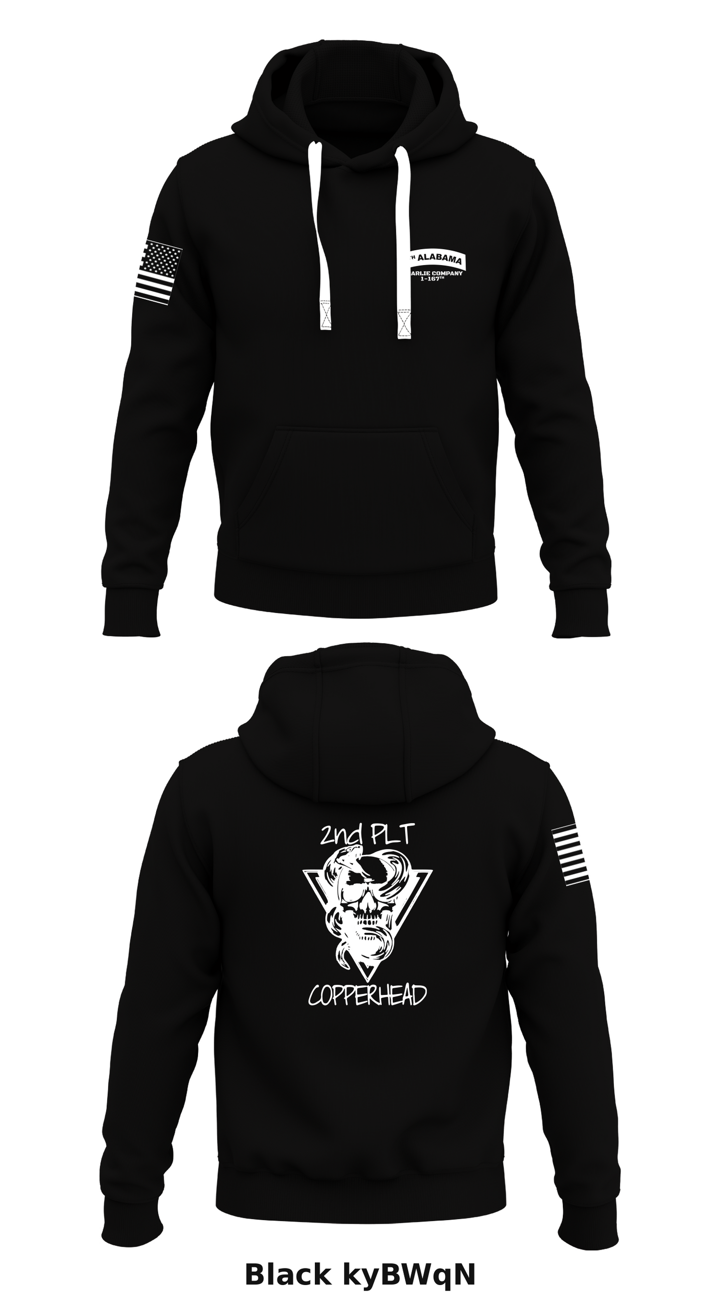 C Co 1-167th Store 1 - Black Core Men's Hooded Performance Sweatshirt - kyBWqN