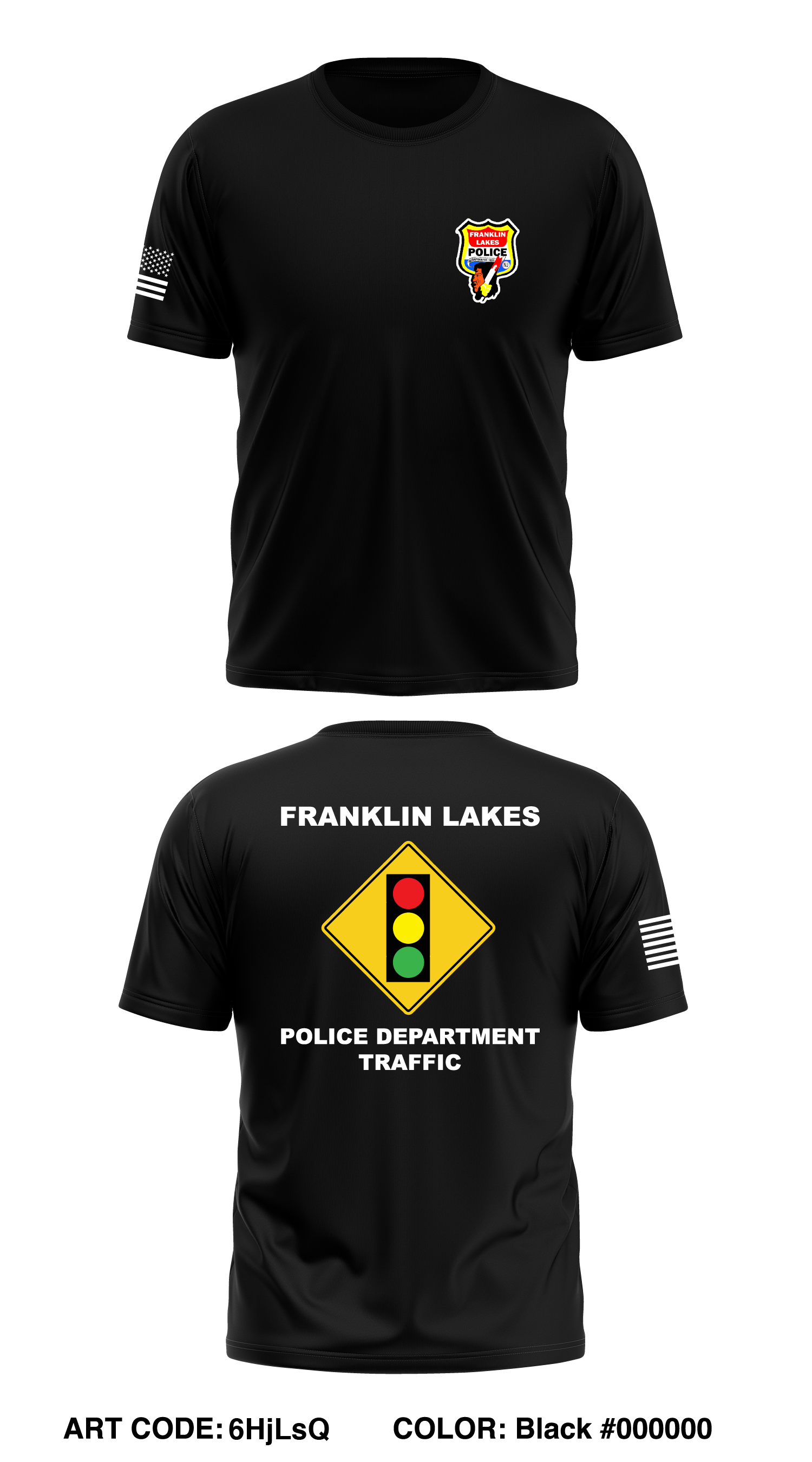 Franklin Lakes PD Traffic Store 1 Core Men's SS Performance Tee - 6HjLsQ