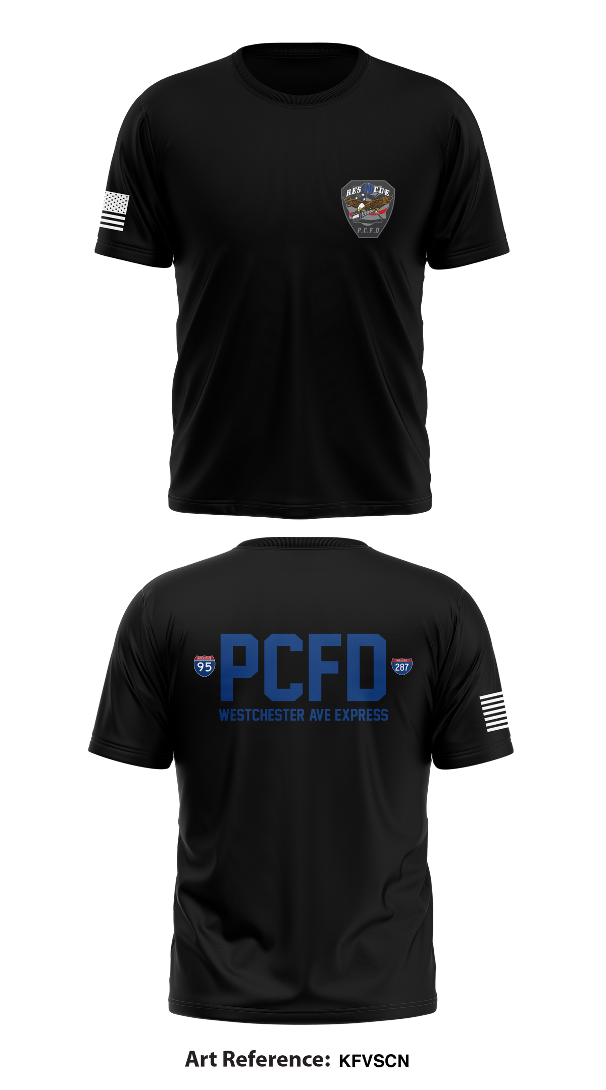 Port Chester Fire Department Rescue 40 Store 1 Core Men's SS Performance Tee - kfVScN