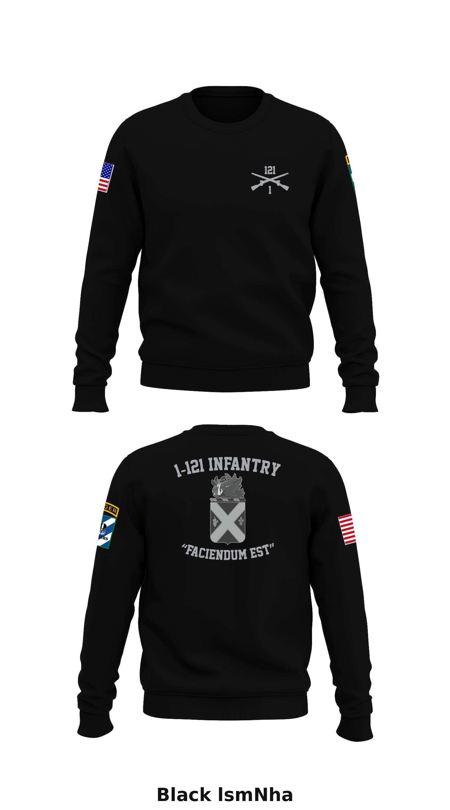 1-121st IN REGIMENT Store 1 Core Men's Crewneck Performance Sweatshirt - lsmNha