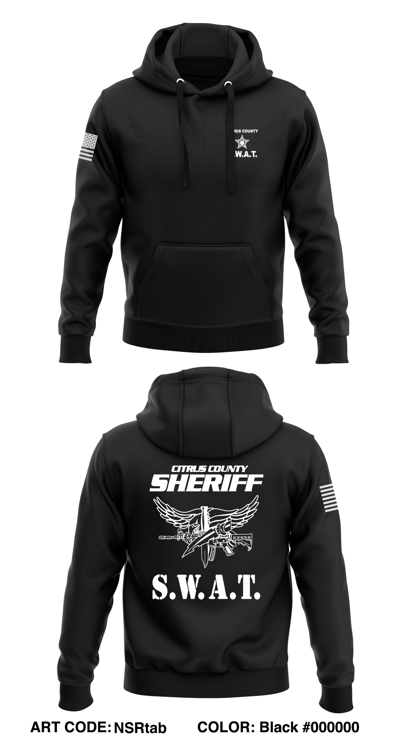 Citrus County SWAT Store 1 Core Men's Hooded Performance Sweatshirt - NSRtab