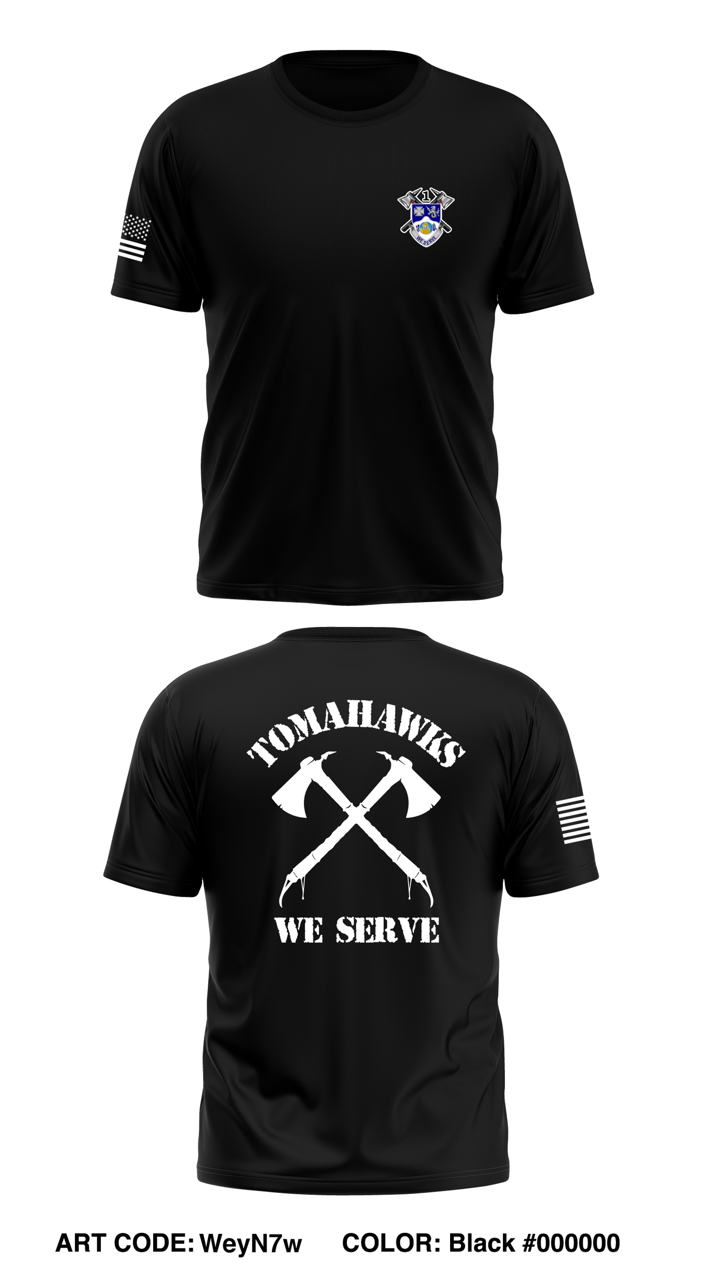 1st BN, 23rd Infantry “Tomahawks” Store 1 Core Men's SS Performance Tee - WeyN7w
