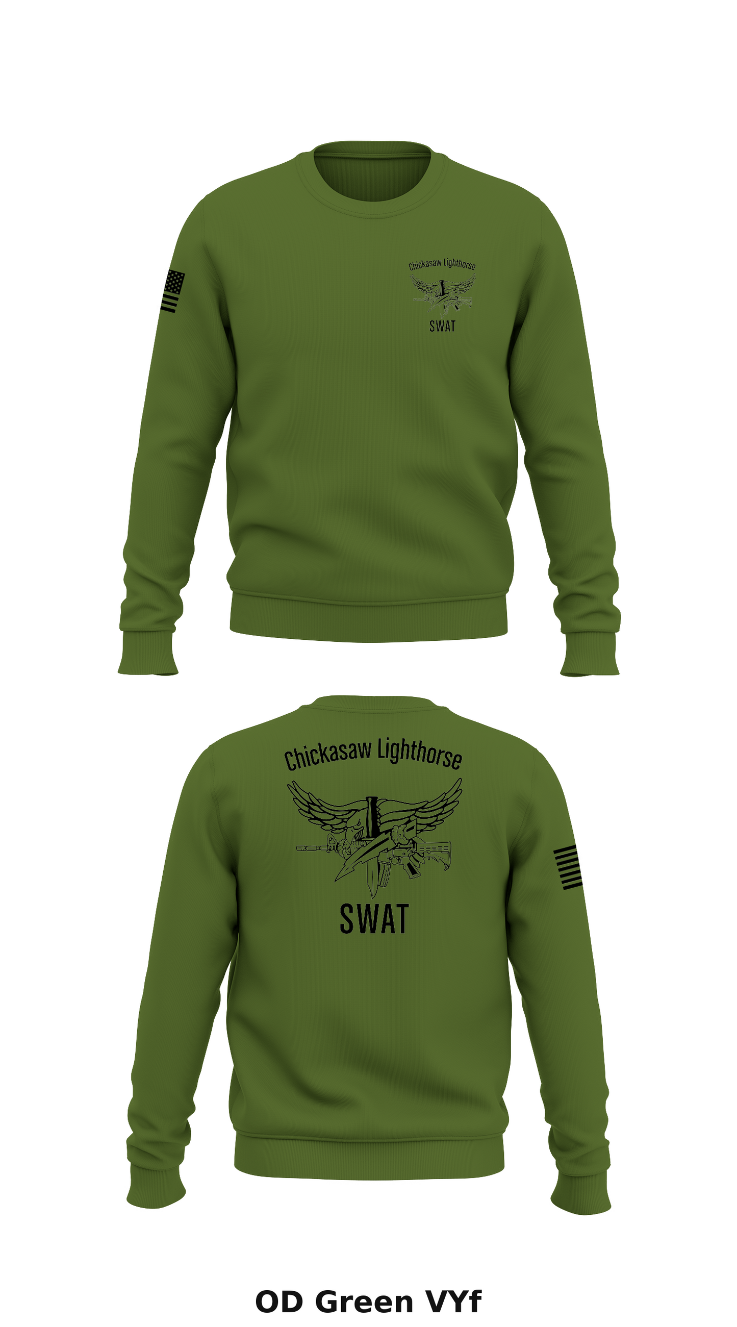 Chickasaw Lighthorse SWAT Store 1 Core Men's Crewneck Performance Sweatshirt - VYf