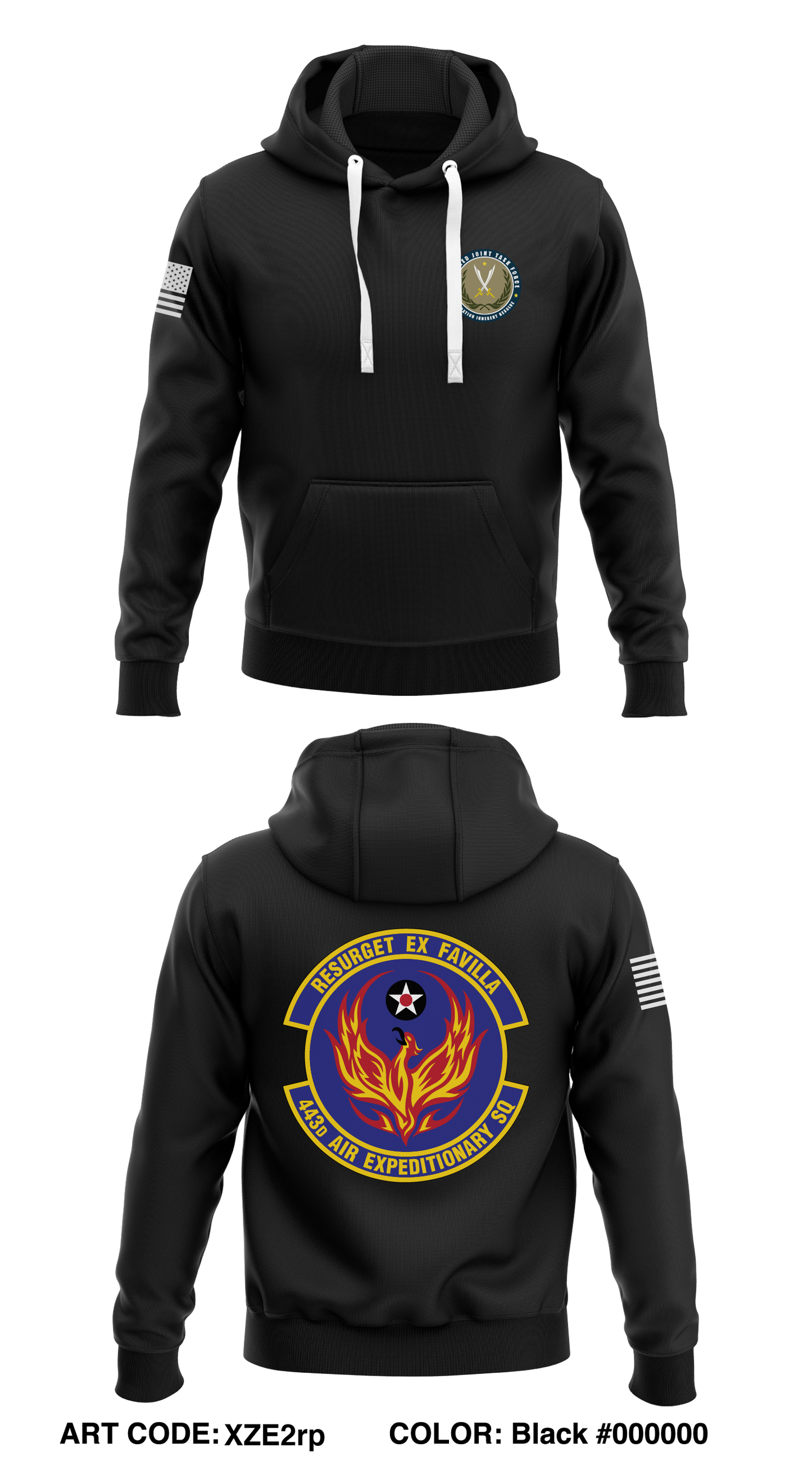 443D Air Expeditionary Sq Store 1 Core Men's Hooded Performance Sweatshirt - XZE2rp