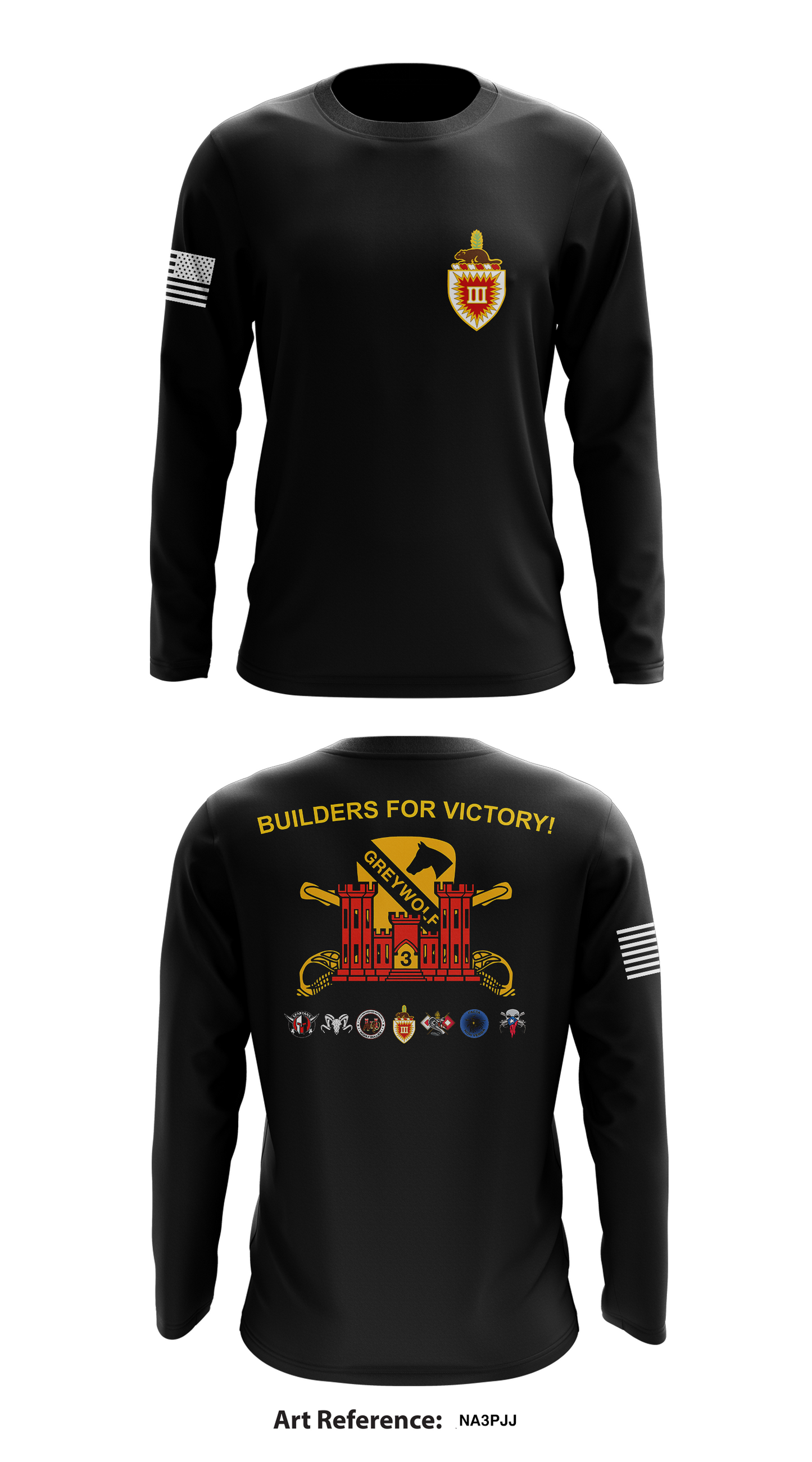 3rd Brigade Engineer Battalion Store 1 Core Men's LS Performance Tee - Na3PJJ
