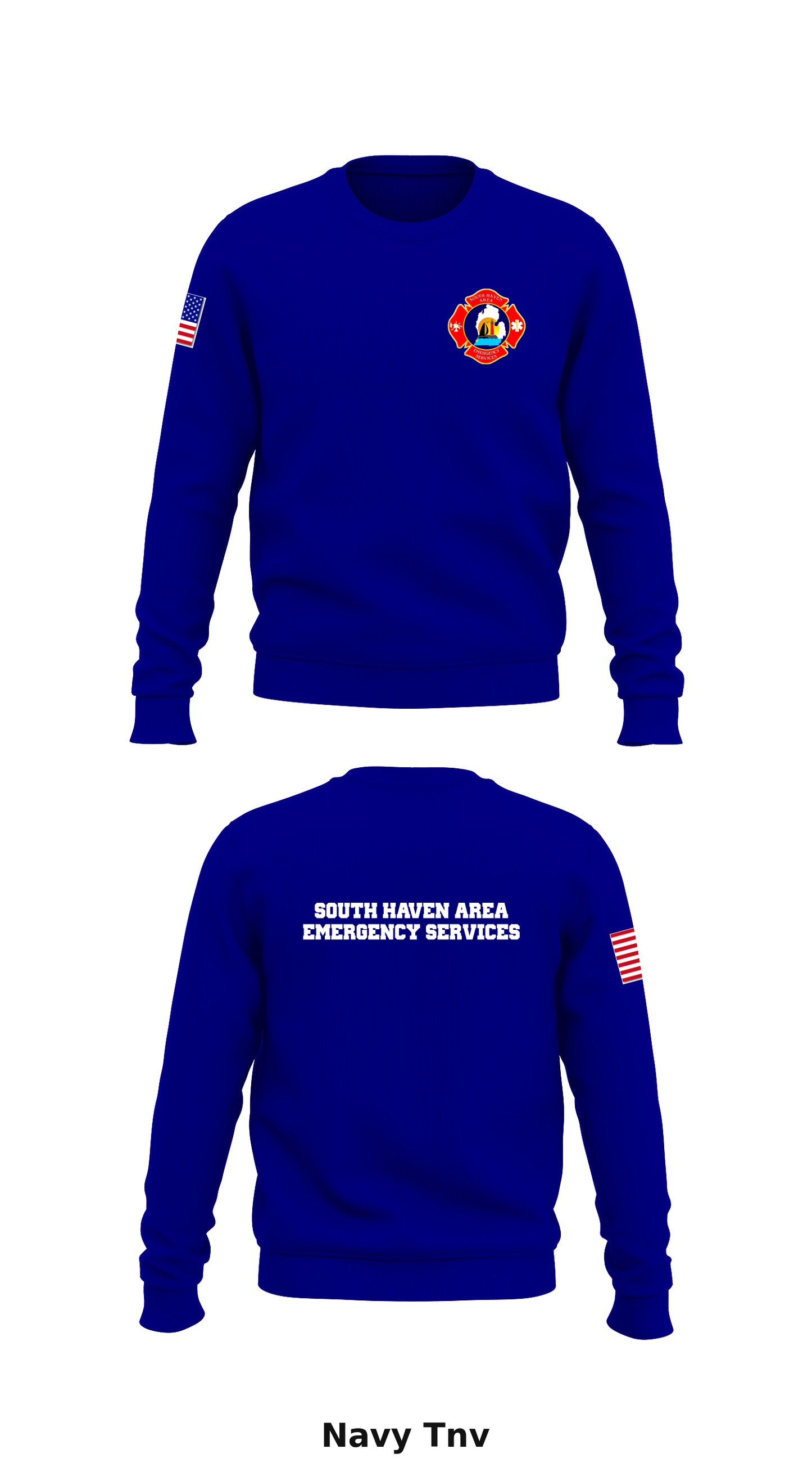 South Haven Area Emergency Services Store 1 Core Men's Crewneck Performance Sweatshirt - Tnv