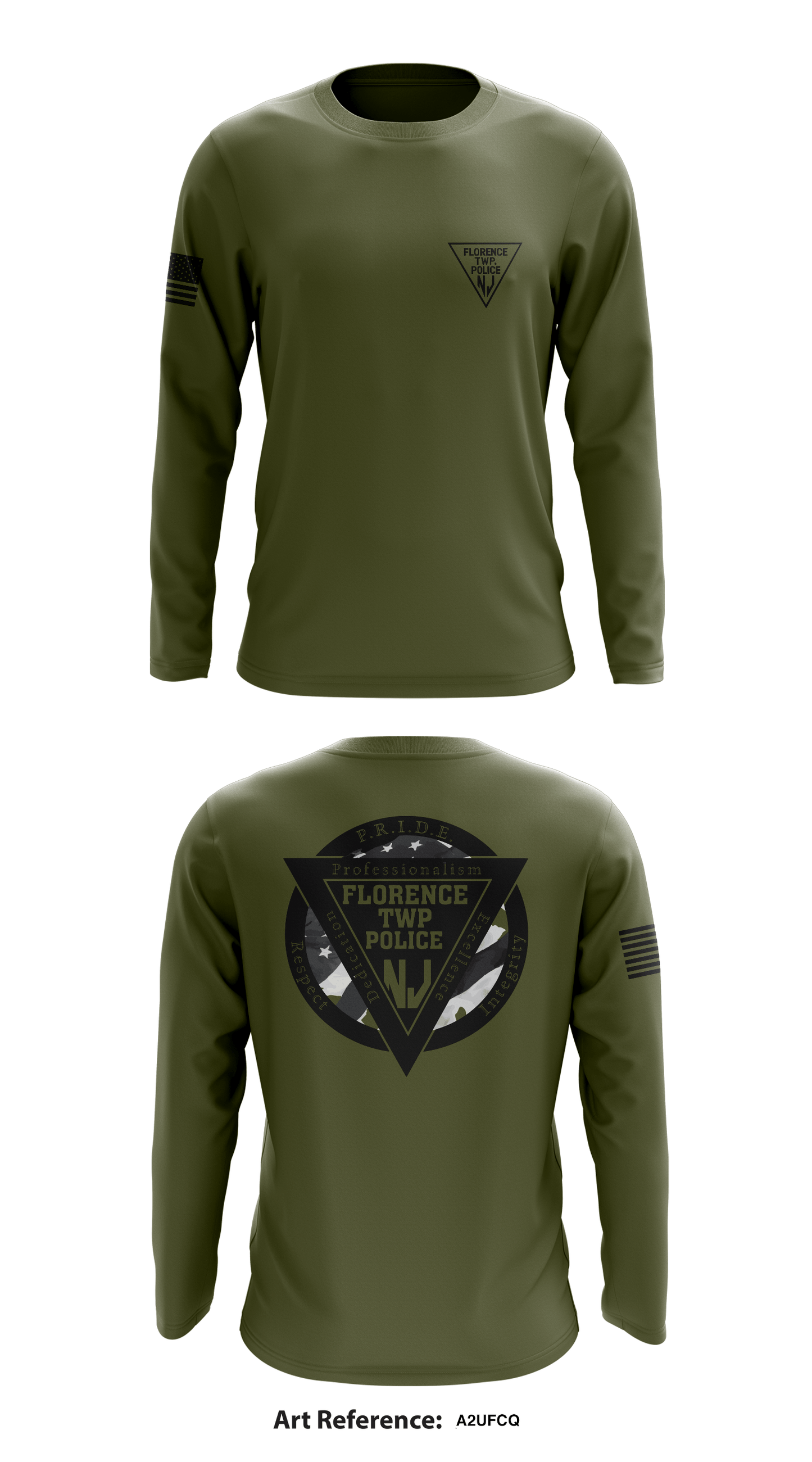 Florence Twp Police Dept Store 1 Core Men's LS Performance Tee - a2ufcq