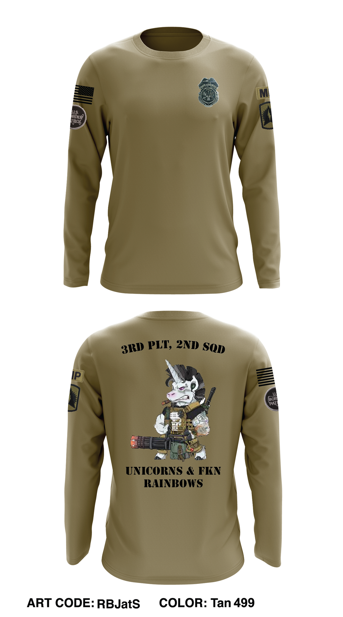 715th MP Co. 116th Field Artillery Store 1 Core Men's LS Performance Tee - RBJatS