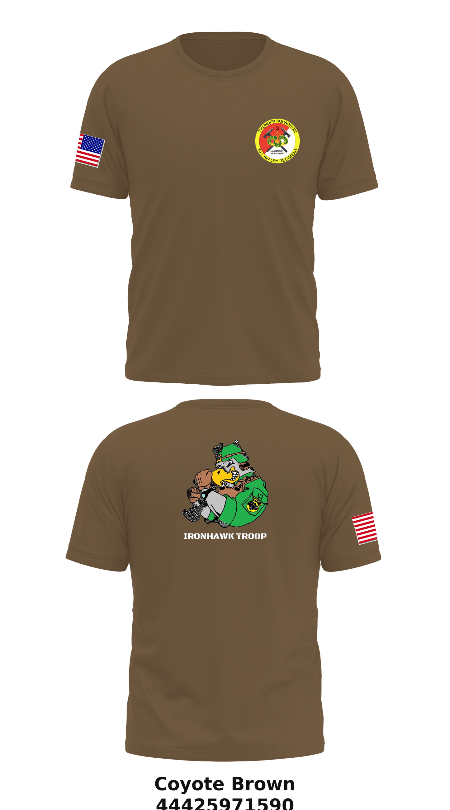 Ironhawk Troop, 3/3D CR Store 1 Core Men's SS Performance Tee - 44425971590