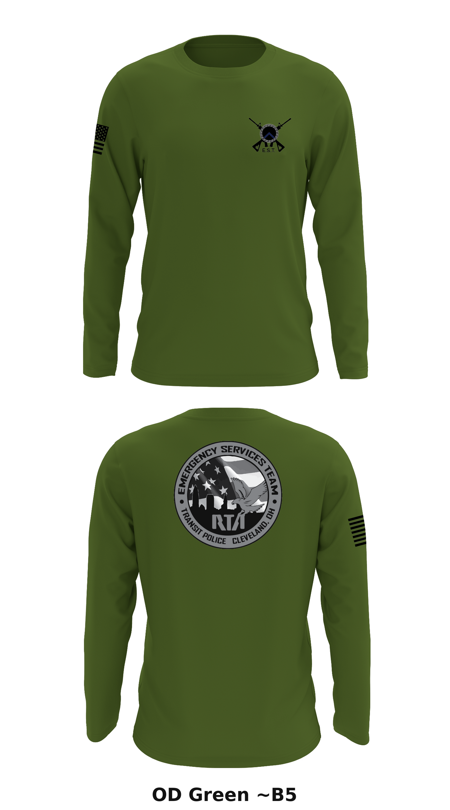 GCRTA Emergency Service Team (EST) Store 1 Core Men's LS Performance Tee - ~B5