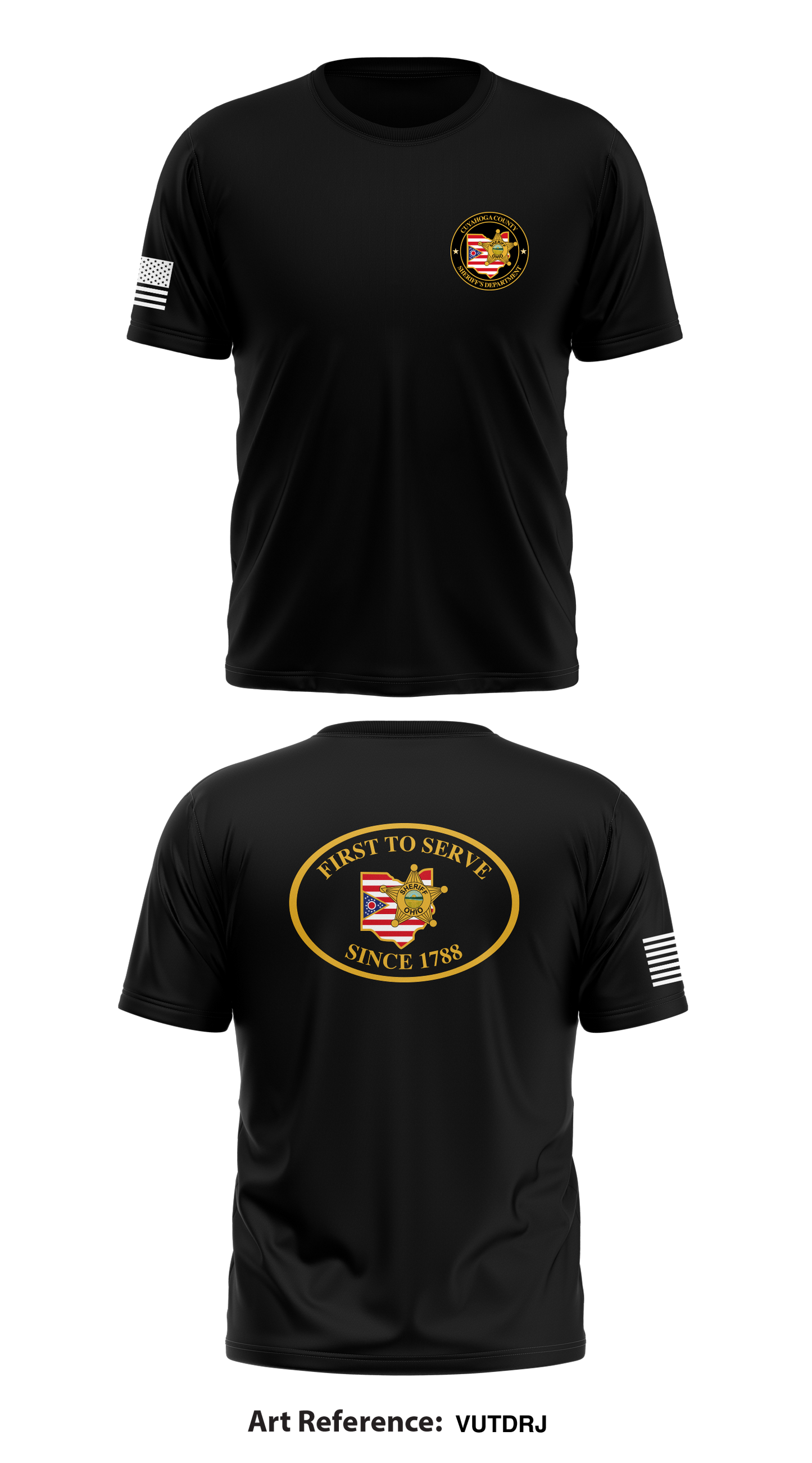 Cuyahoga County Sheriffs Dept. Store 1 Core Men's SS Performance Tee - vuTDrJ