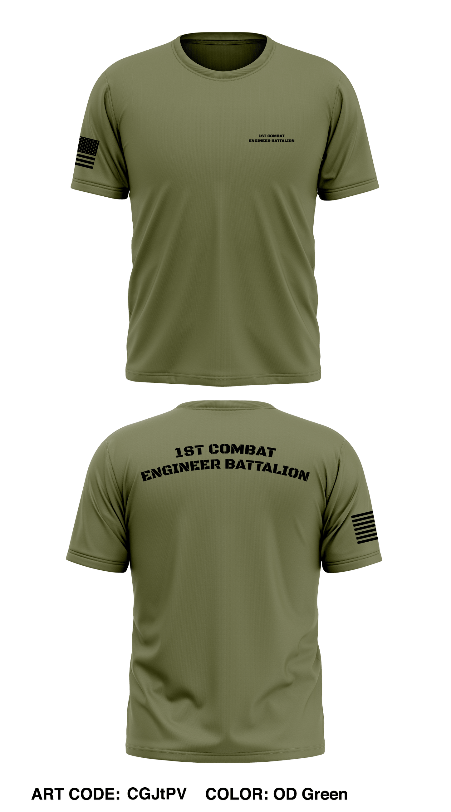 1st Combat Engineer Battalion Store 1 Core Men's SS Performance Tee - CGJtPV