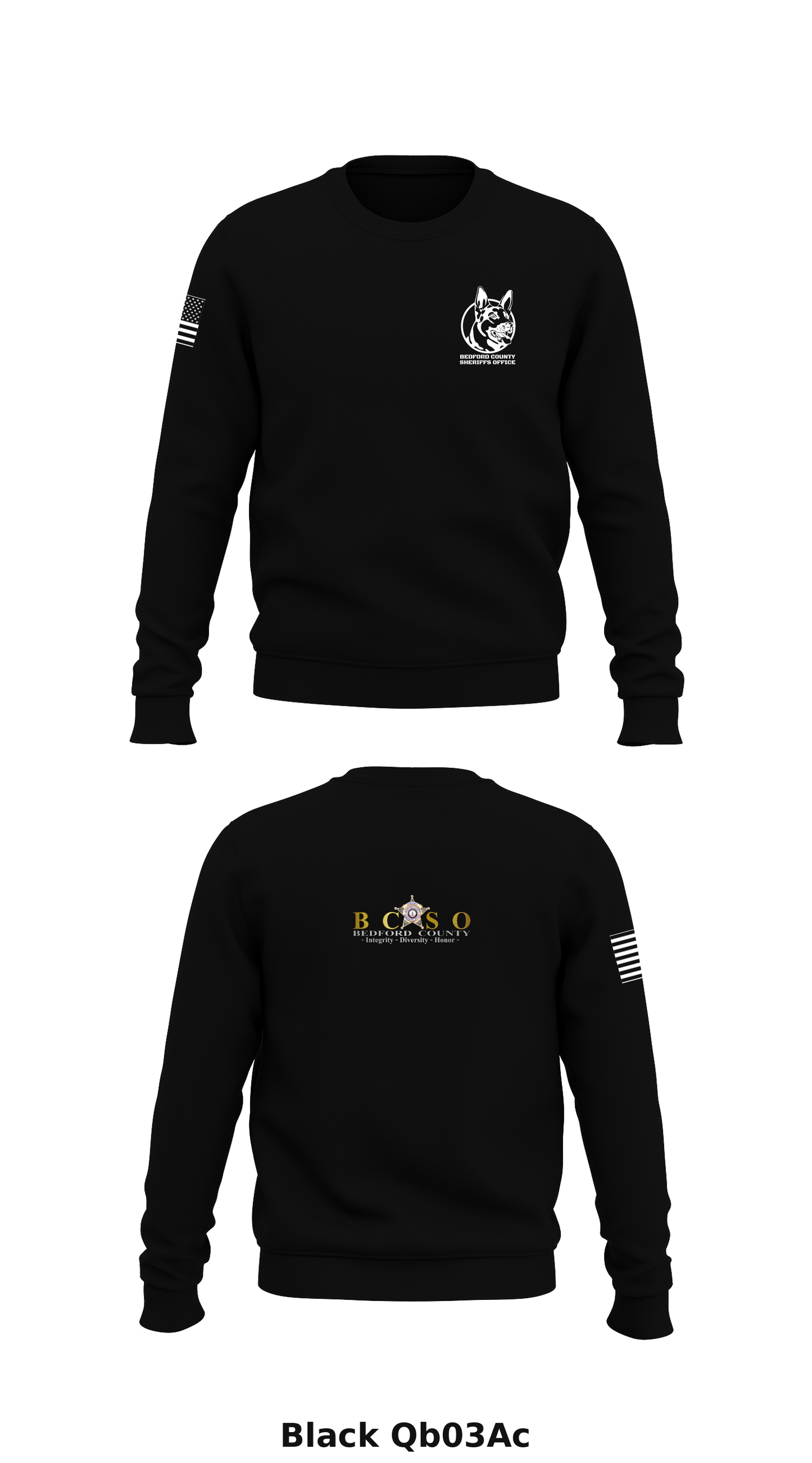 Bedford County Sheriffs Office Store 1 Core Men's Crewneck Performance Sweatshirt - Qb03Ac