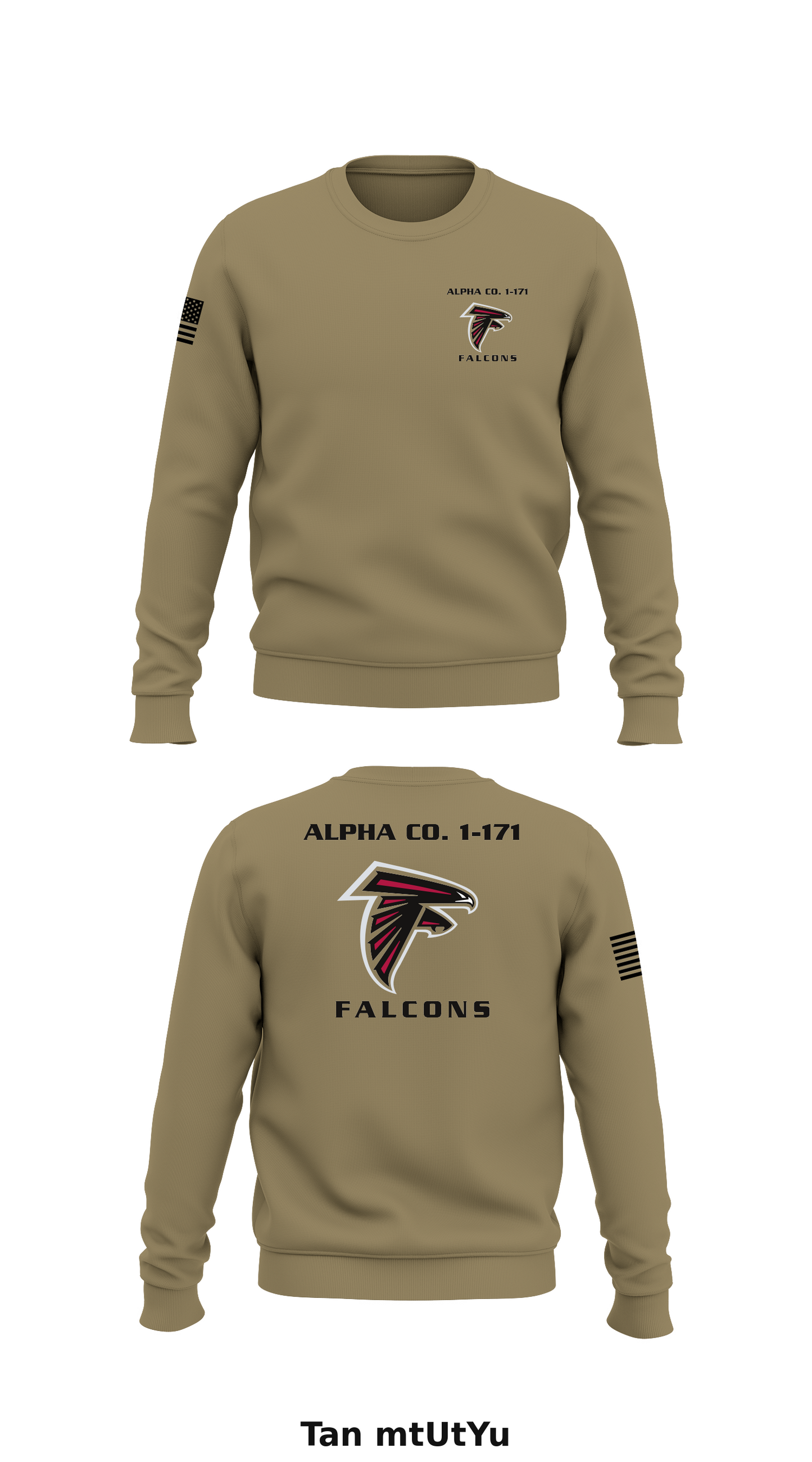 A Co 1-171st AVN Store 1 Core Men's Crewneck Performance Sweatshirt - mtUtYu
