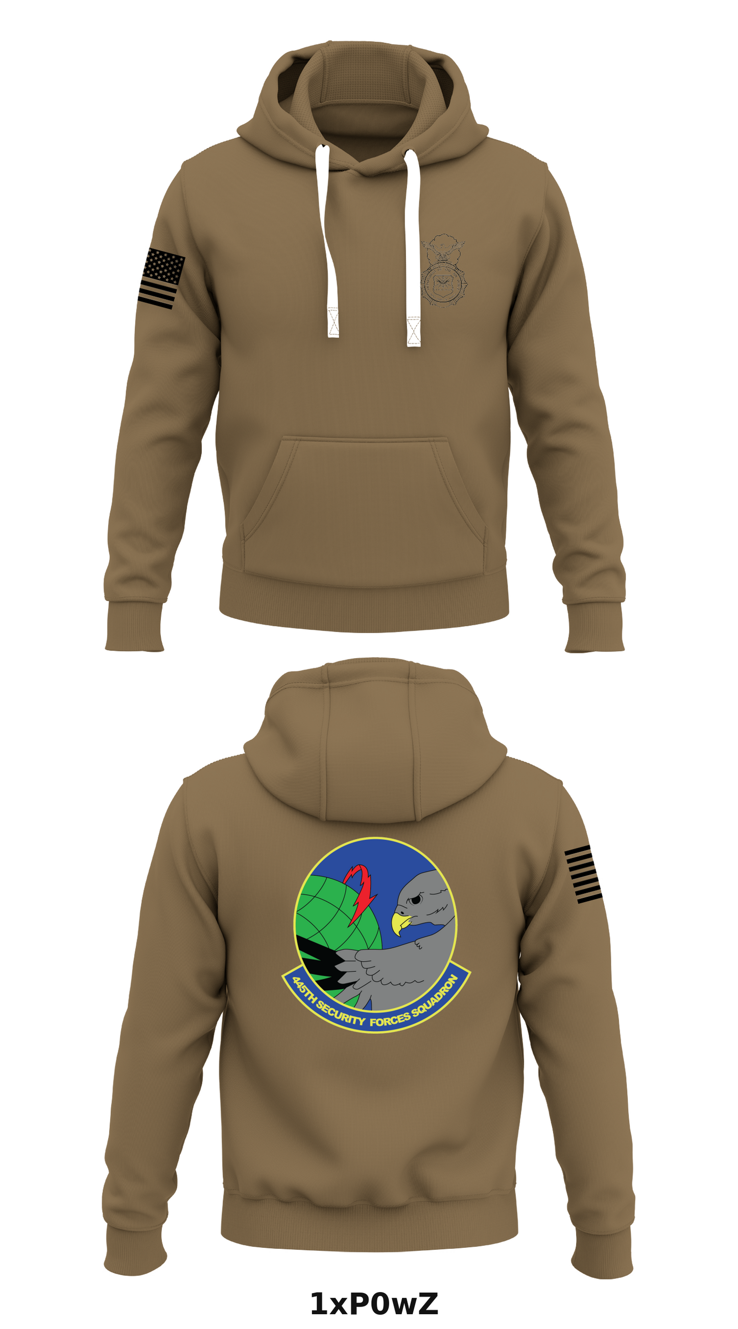 445th Security Forces Store 1 Core Men's Hooded Performance Sweatshirt - 1xP0wZ