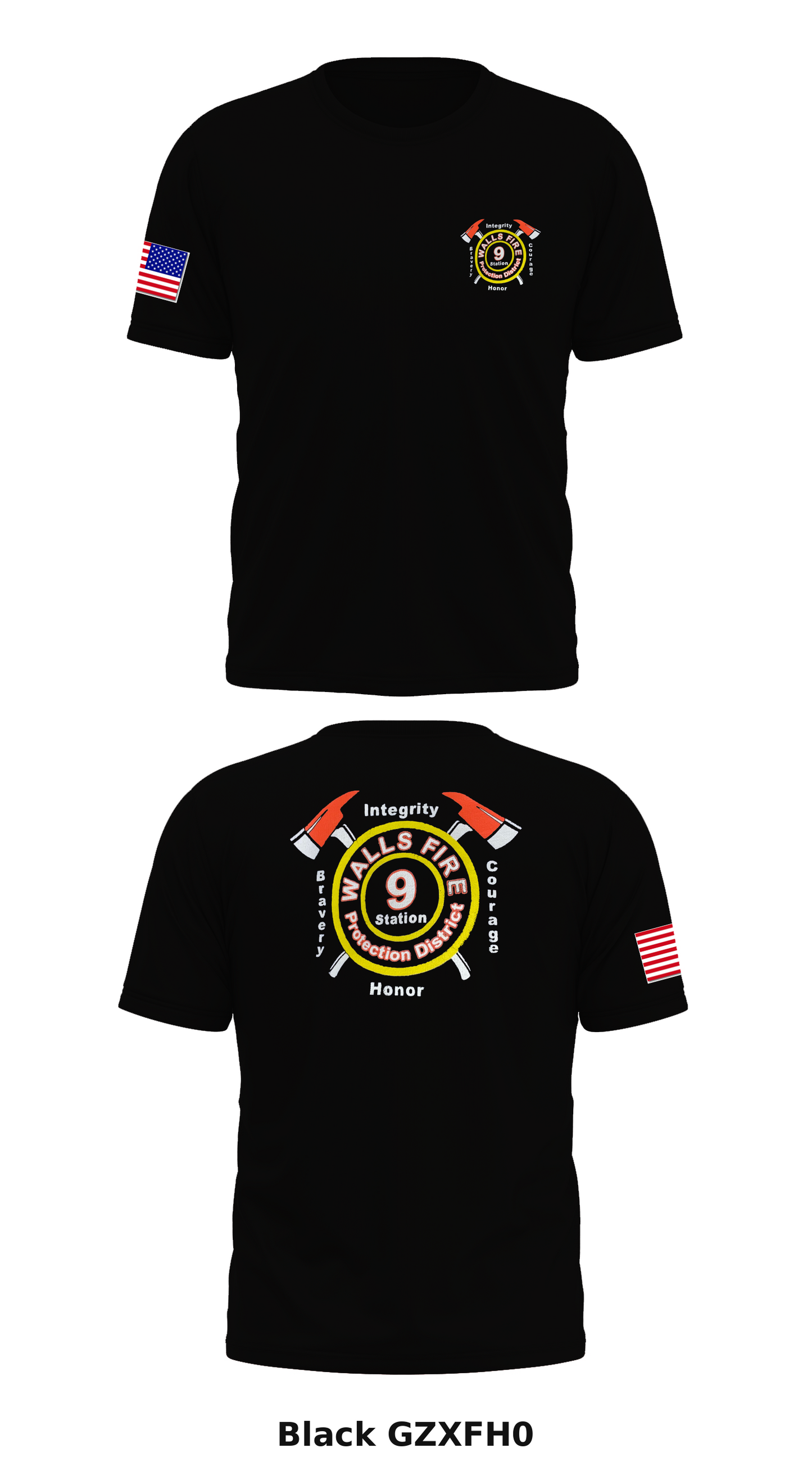 Walls Fire Dept Store 1 Core Men's SS Performance Tee - GZXFH0