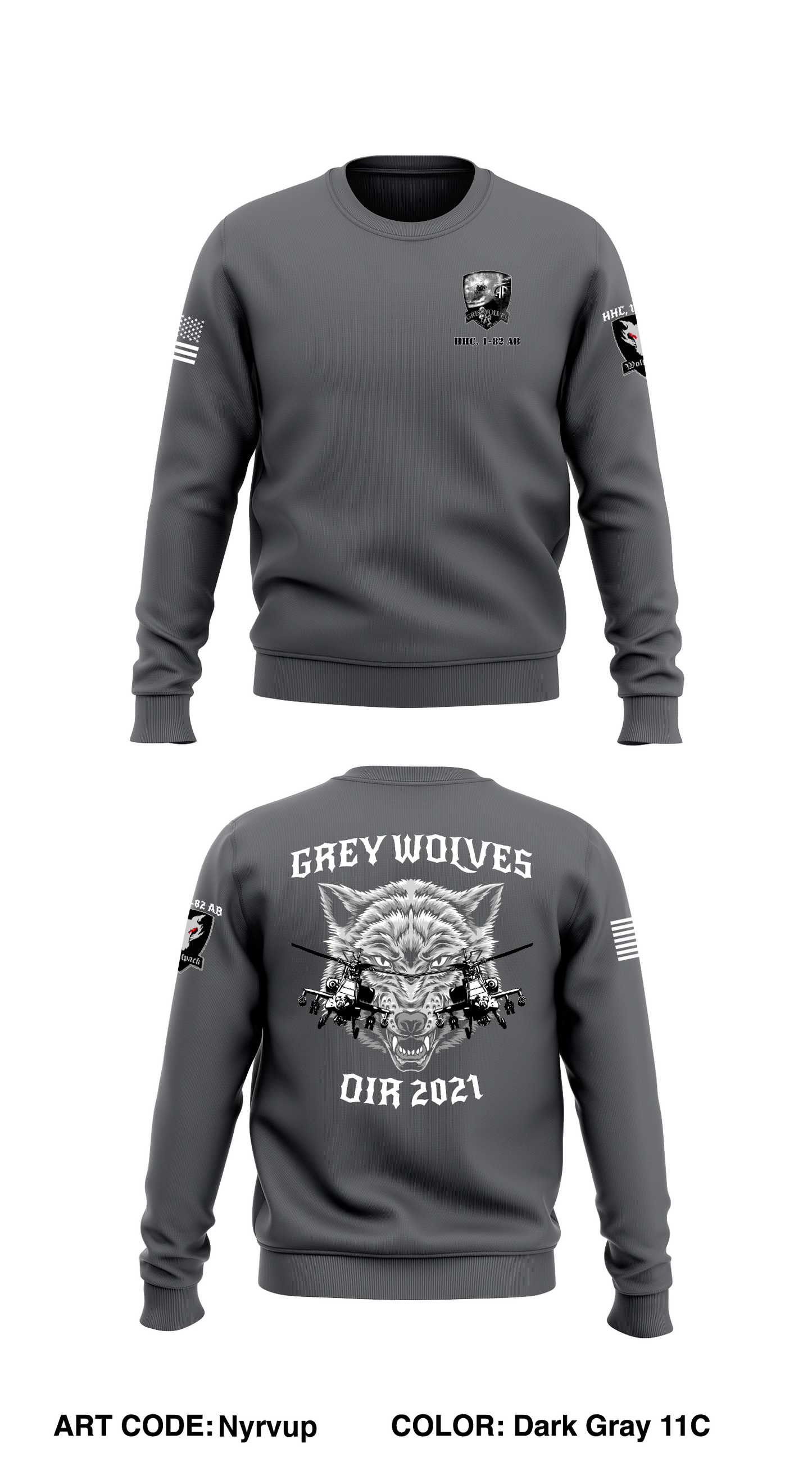 HHC 1-82AB Store 1 Core Men's Crewneck Performance Sweatshirt - Nyrvup