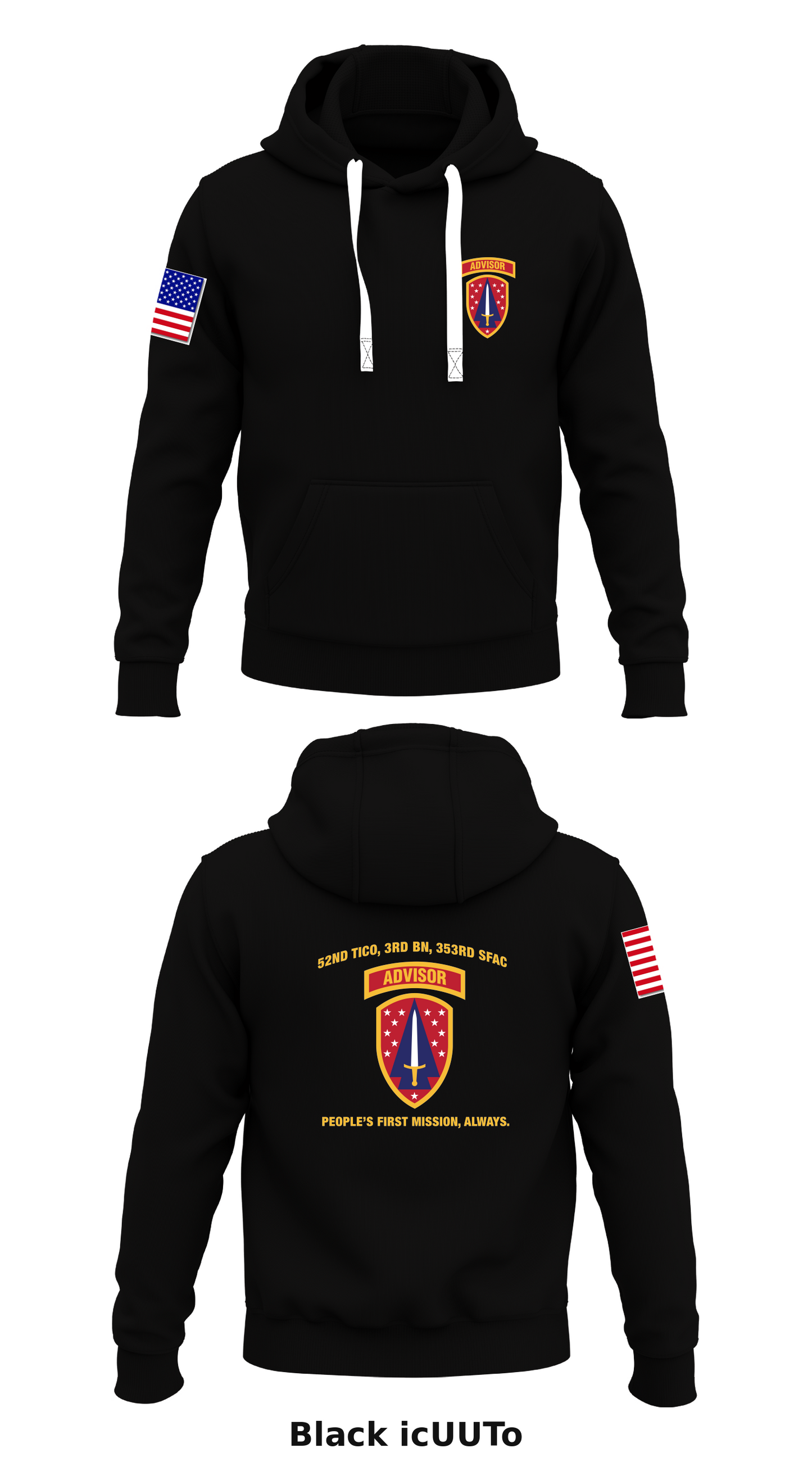 52nd TICO, 3rd BN, 353rd SFAC Store 1 Core Men's Hooded Performance Sweatshirt - icUUTo