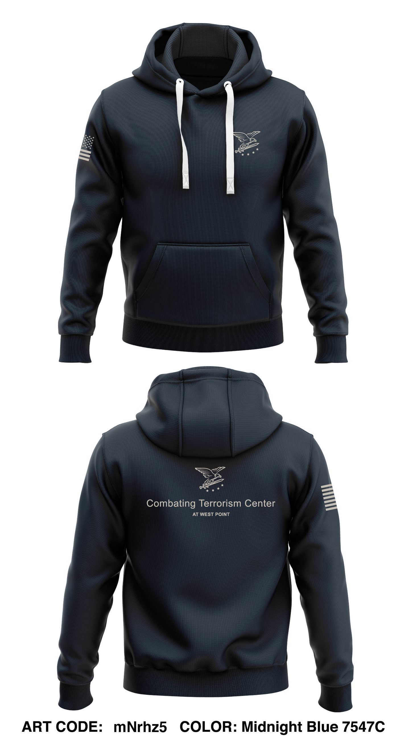 Combating Terrorism Center Store 1 Core Men's Hooded Performance Sweatshirt - mNrhz5