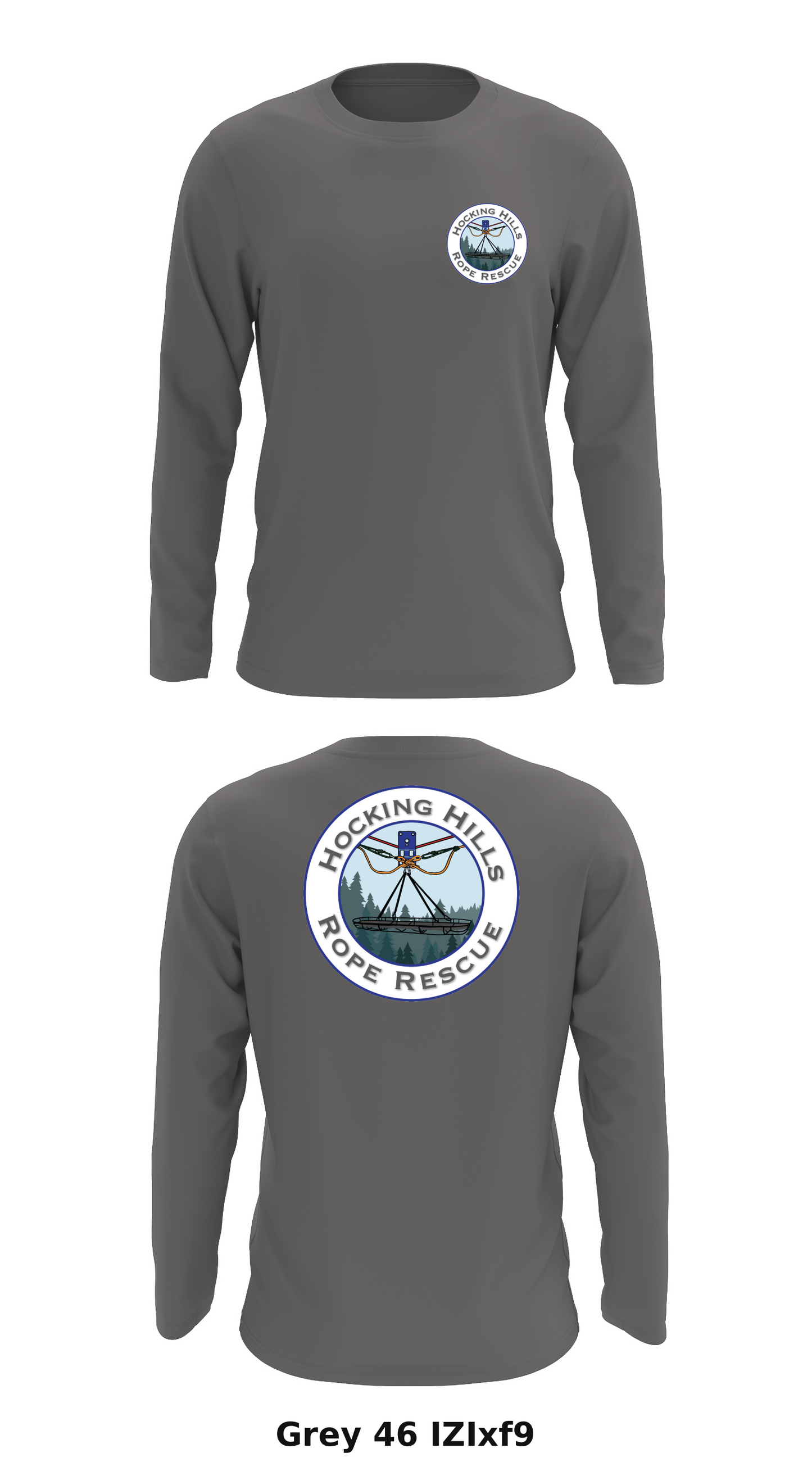 Hocking hills regional rope rescue team Store 1 Core Men's LS Performance Tee - IZIxf9
