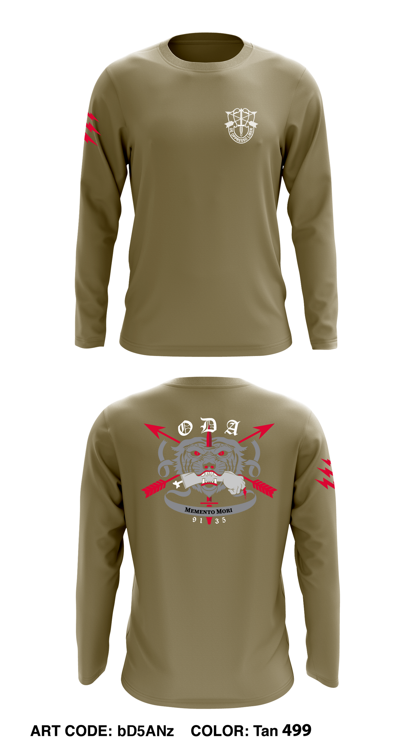 C Co, 1 Bn, 19th SFG (Dive) Store 1 Core Men's LS Performance Tee - bD5ANz