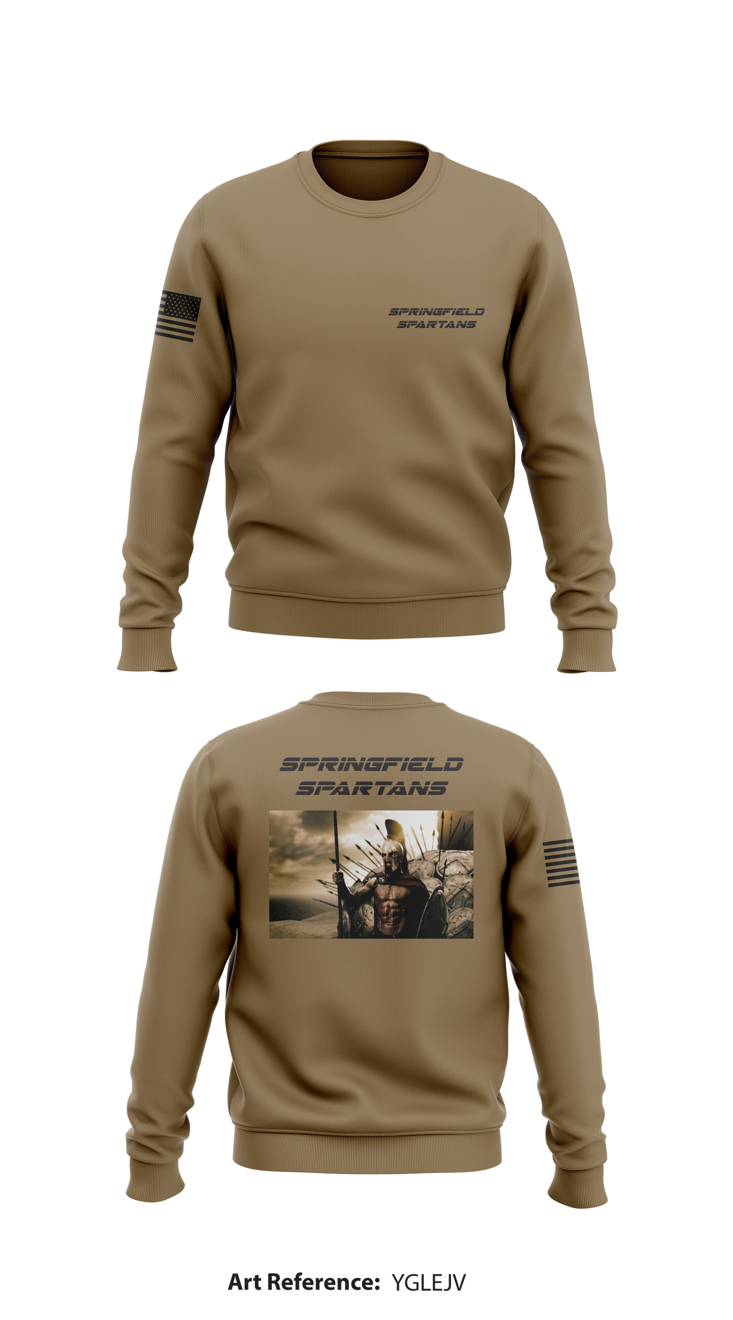 Springfield Spartans Store 1 Core Men's Crewneck Performance Sweatshirt - YGLejV