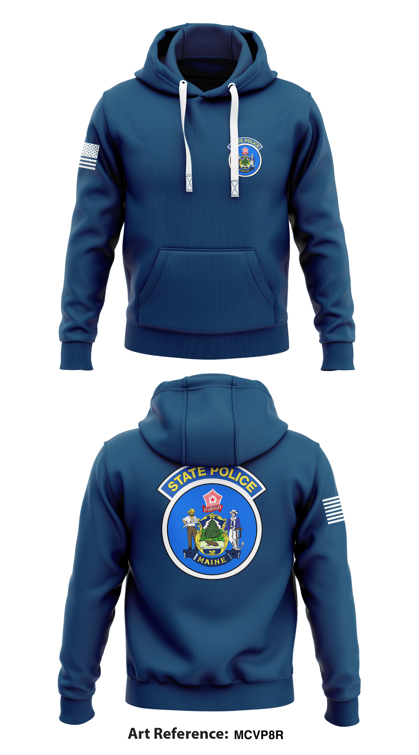 Maine State Police Store 1 Core Men's Hooded Performance Sweatshirt - mCVP8R