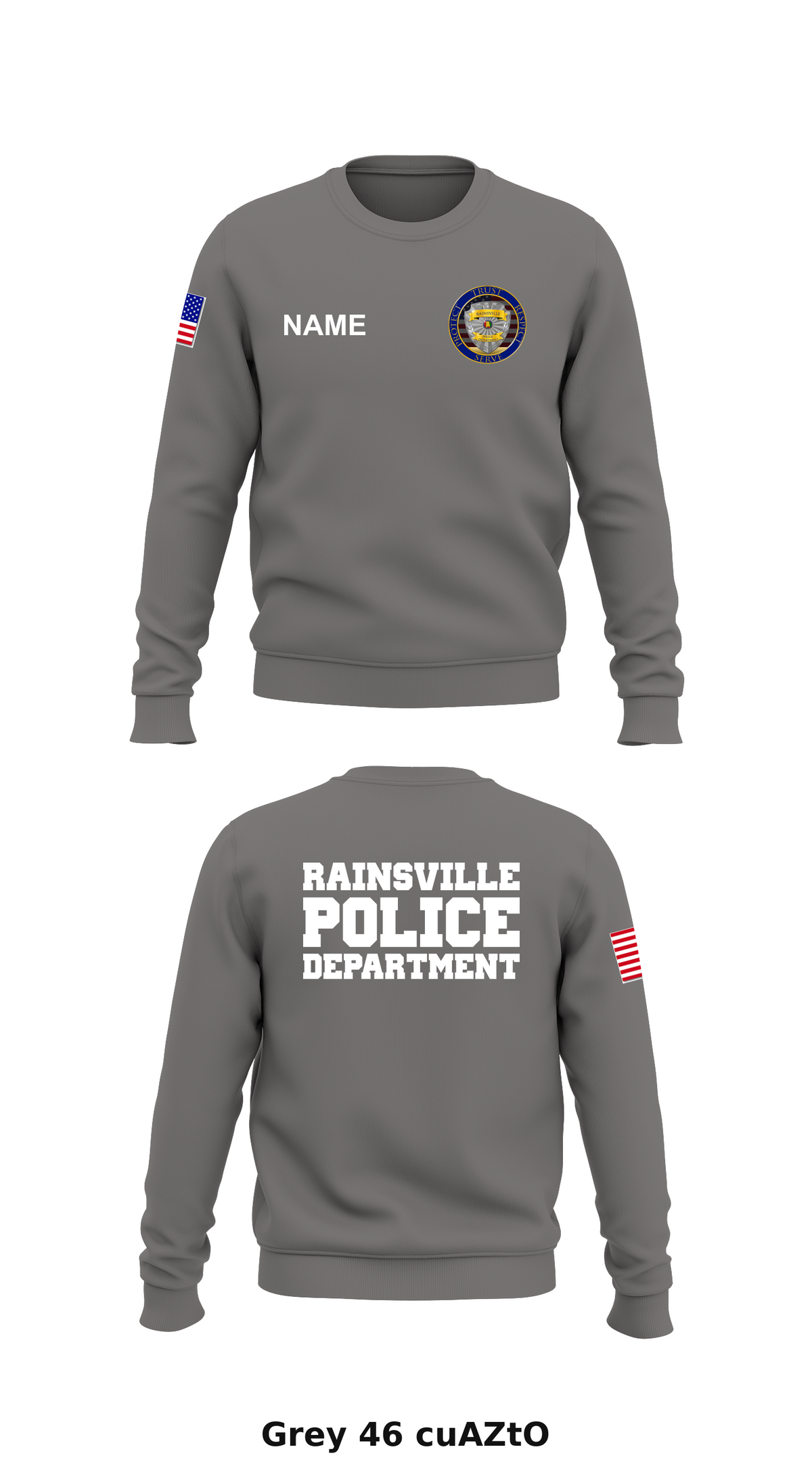Rainsville Police Department Store 1 Core Men's Crewneck Performance Sweatshirt - cuAZtO