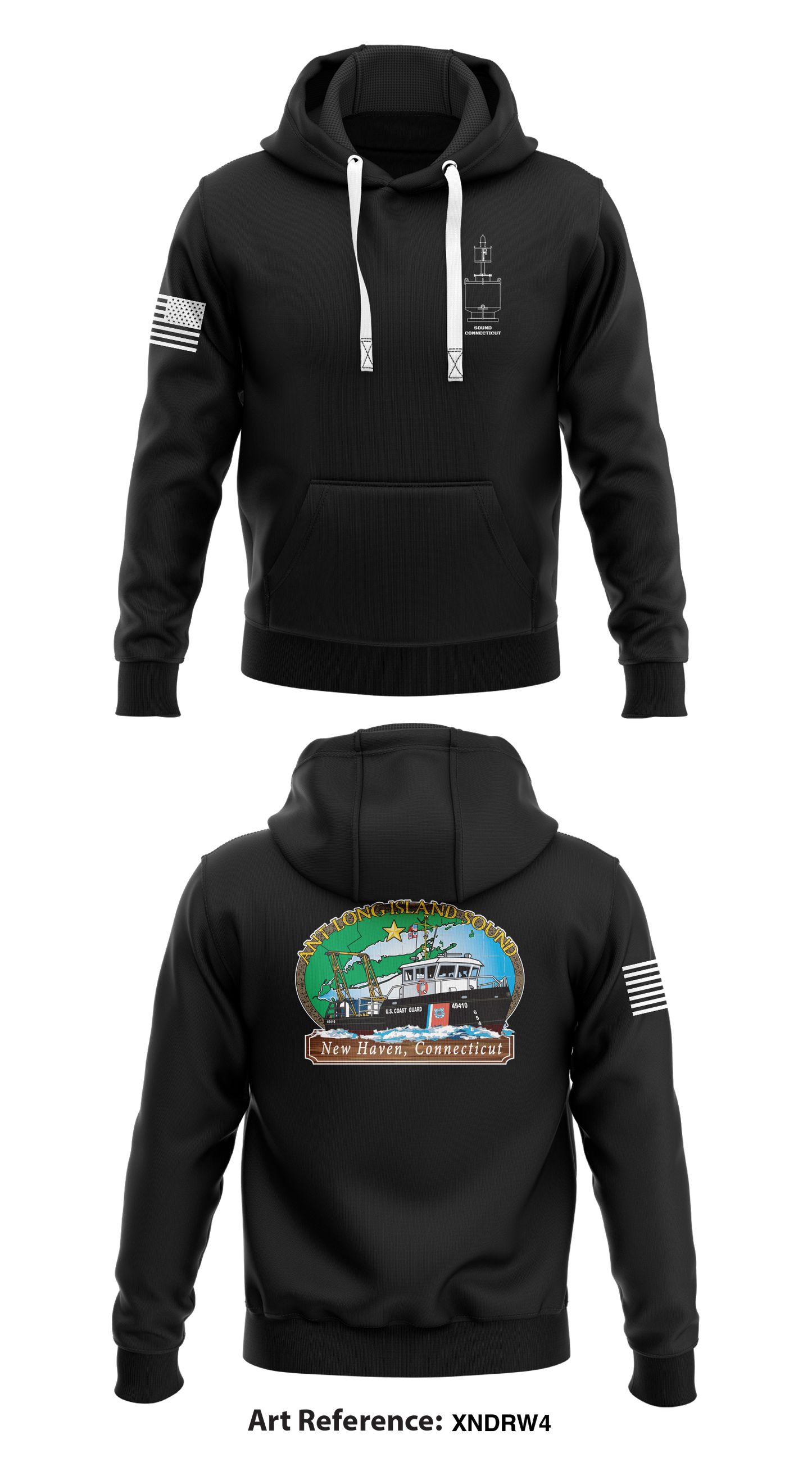 USCG ANT Long Island Sound Store 1 Core Men's Hooded Performance Sweatshirt - xNdRW4