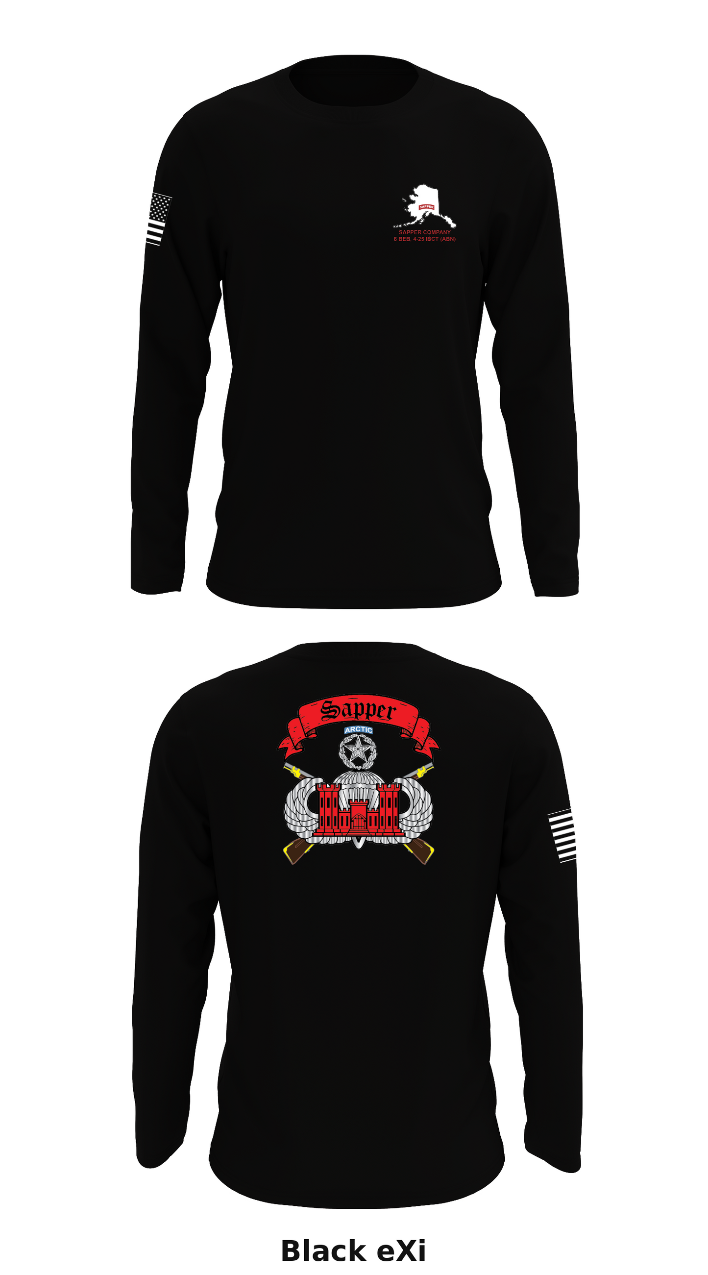 Sapper Company, 6th BEB, 4-25 IBCT (ABN) Store 2 Core Men's LS Performance Tee - eXi