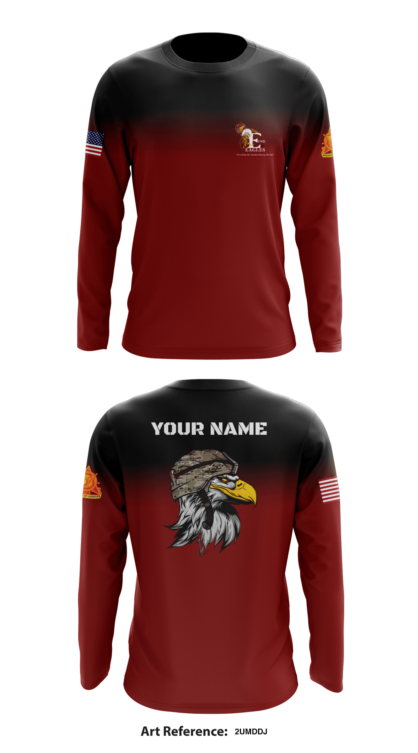 Echo Company, 266th QM BN Store 1 Core Men's LS Performance Tee - 2umDdJ
