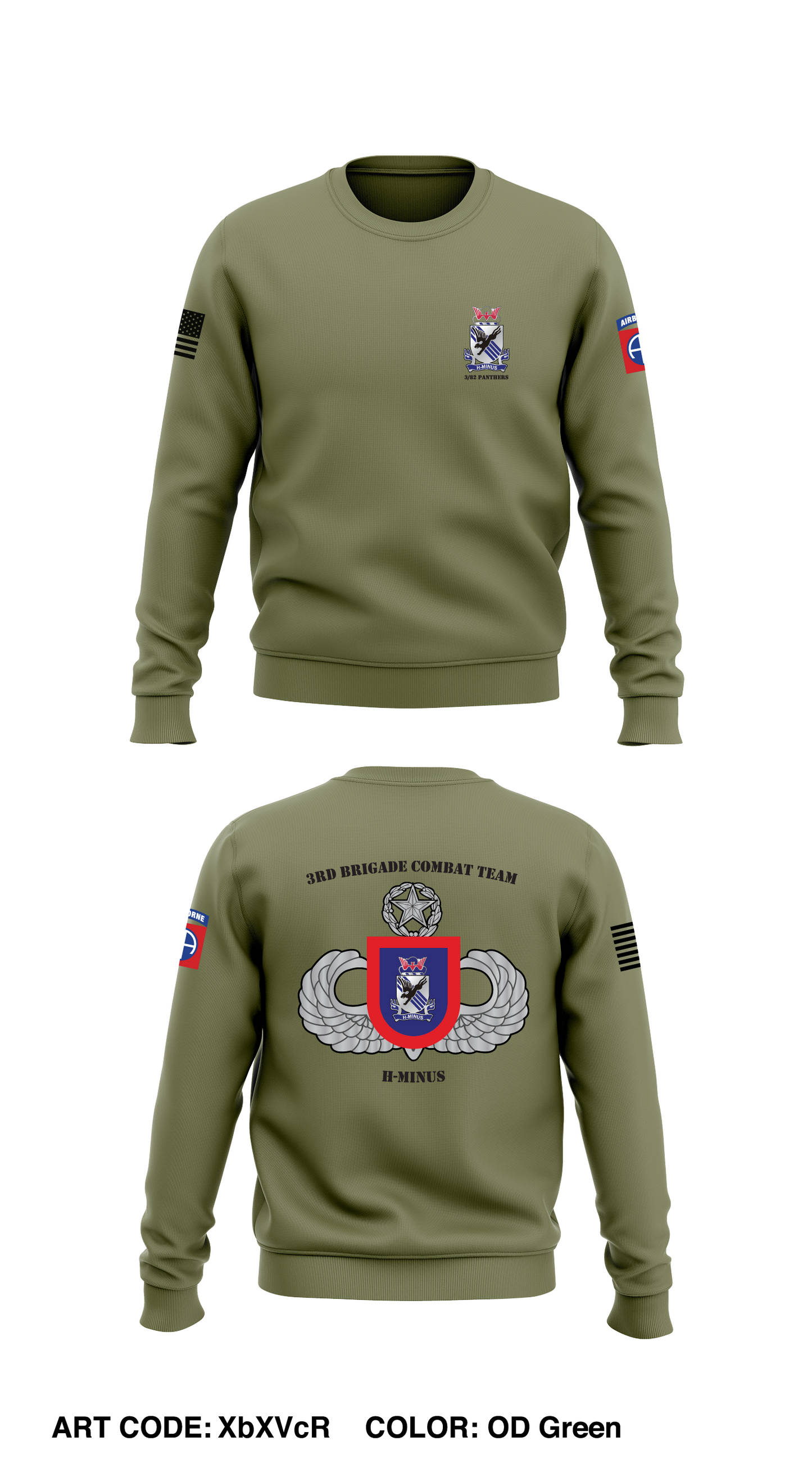 3 BCT 82ABN DIV Store 1 Core Men's Crewneck Performance Sweatshirt - XbXVcR