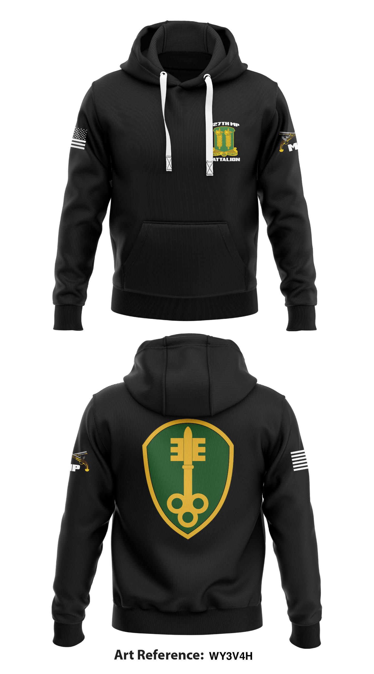 327th MP Battalion Store 1 Core Men's Hooded Performance Sweatshirt - wY3V4H
